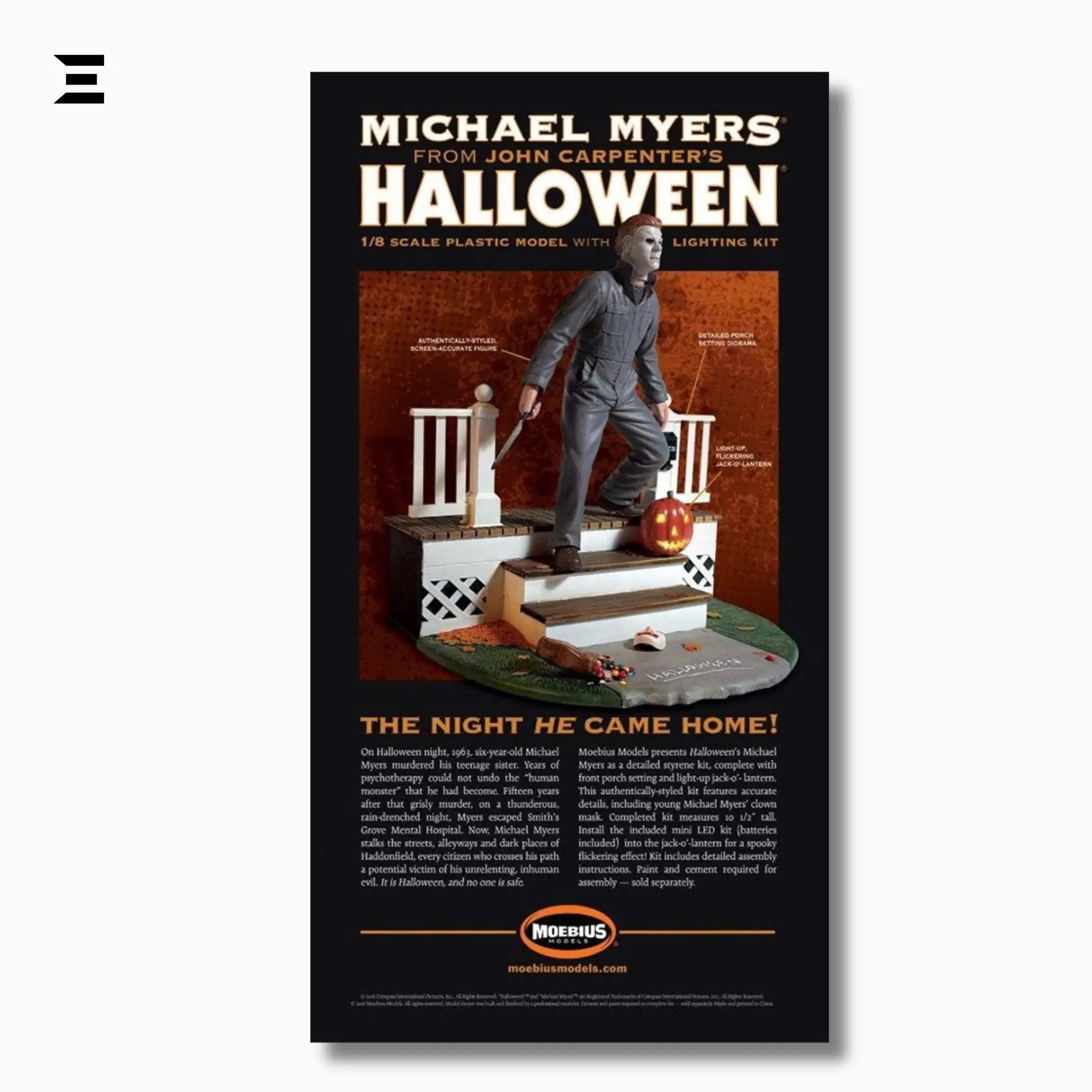Halloween Michael Myers Plastic Model Kit – Moebius Models, 1/8 Scale (970) - IBRELIA