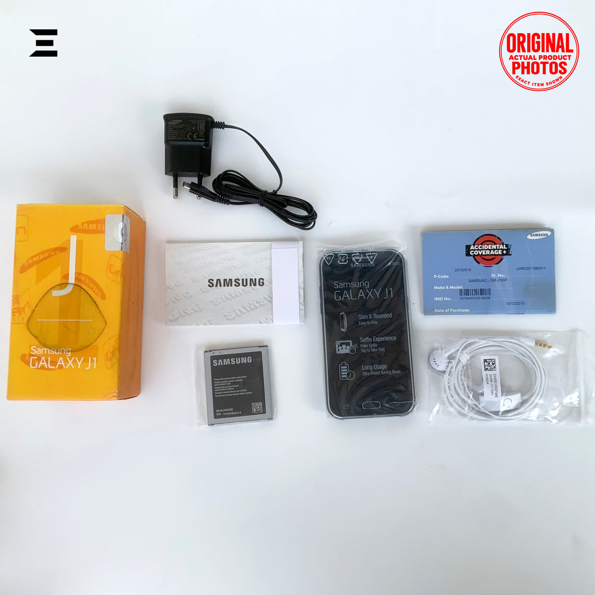 Samsung Galaxy J1 SM-J100F Black | Brand New | Original Box & Complete Accessories | Classic Samsung Android Smartphone