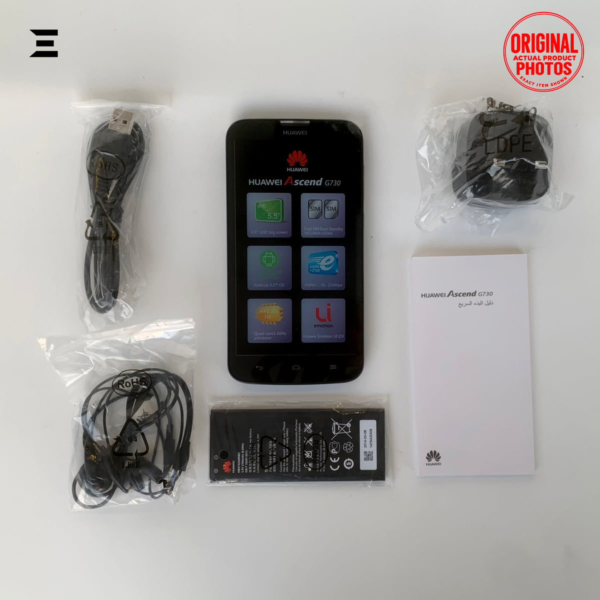 Huawei Ascend G730 Black | Brand New | Complete Original Box & Accessories | Classic Dual SIM Android Smartphone