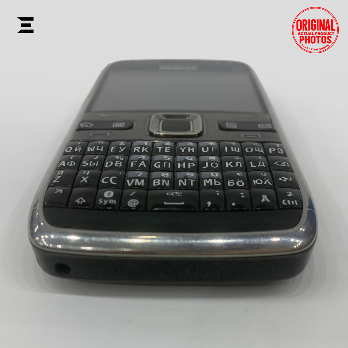 Nokia E72 Silver & Black | Pre-Owned | Original Nokia Symbian QWERTY Smartphone | Phone Only – With Charger