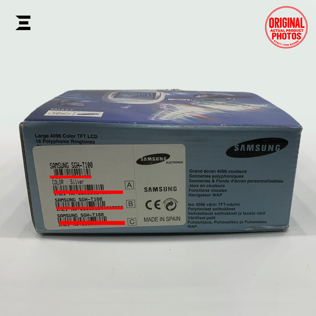 Samsung SGH-T100 Silver | Brand New | Original Samsung Vintage Colour Display Flip Phone | Factory Sealed Box – Complete Set