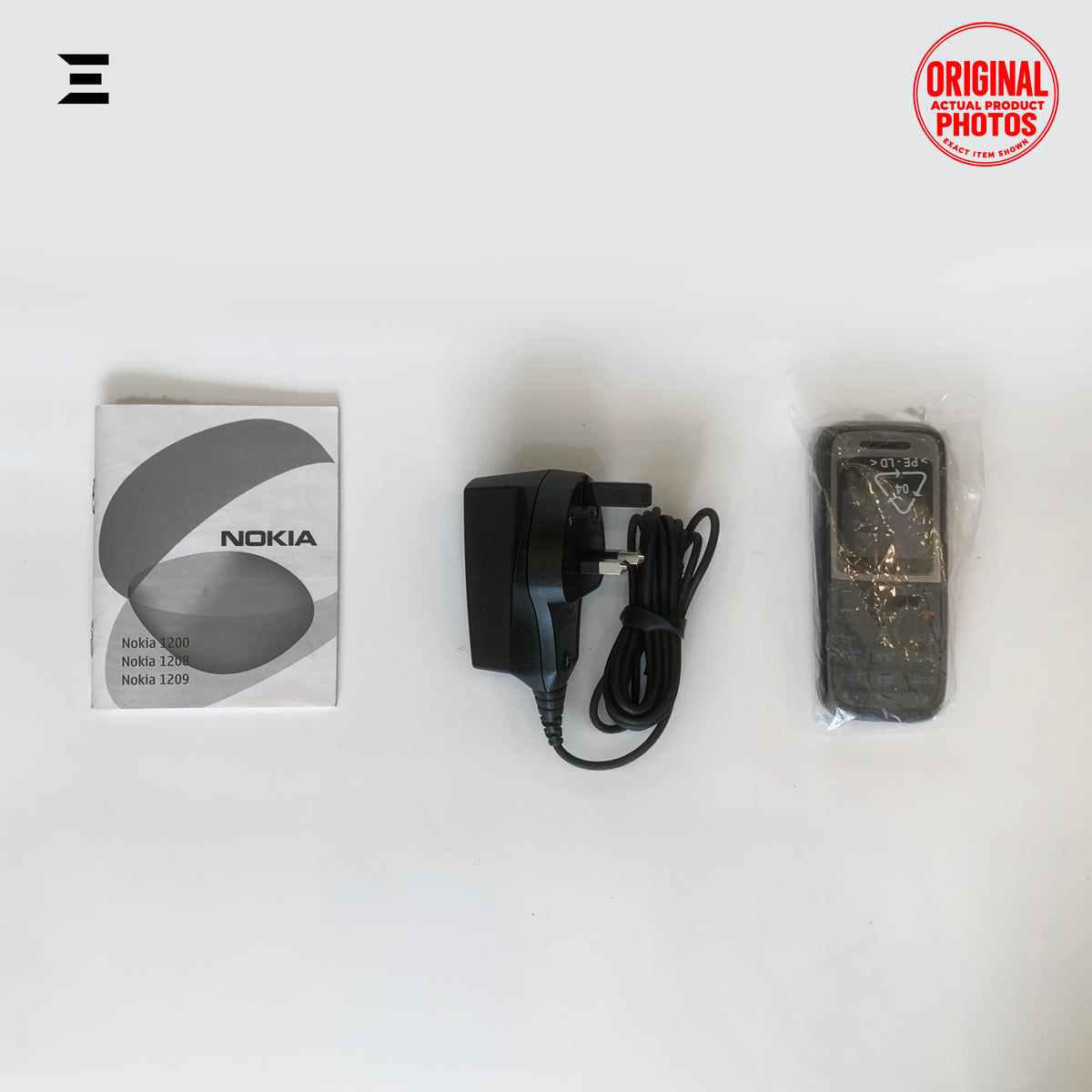 Nokia 1208 Black | Brand New | Original Classic GSM Mobile Phone | Complete Accessories