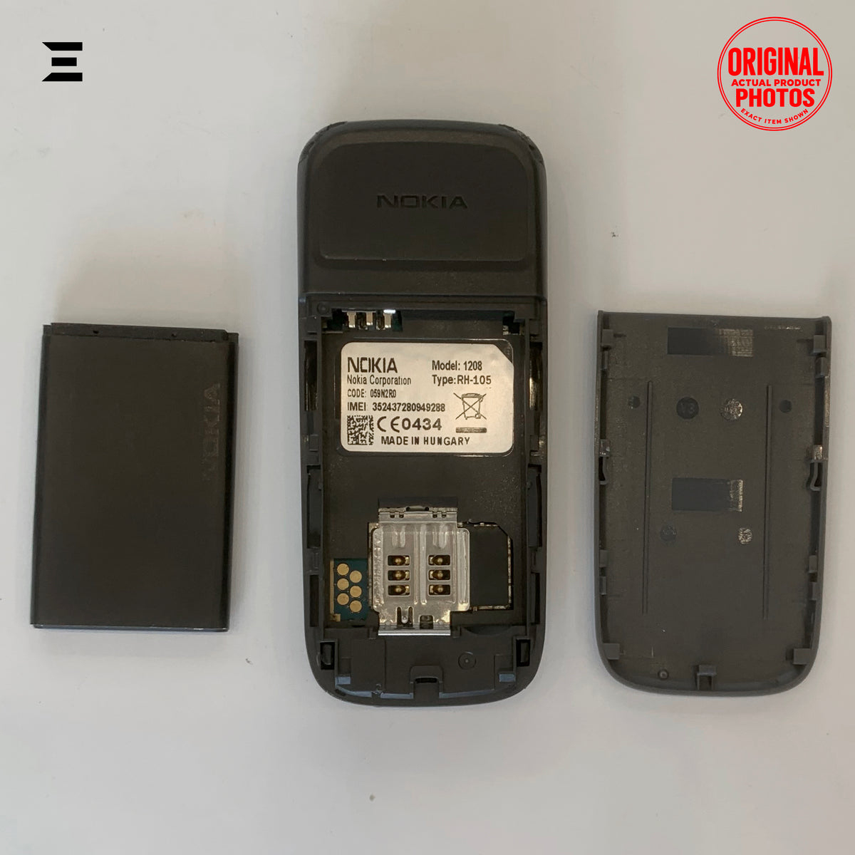 Nokia 1208 Black | Brand New | Original Classic GSM Mobile Phone | Complete Accessories