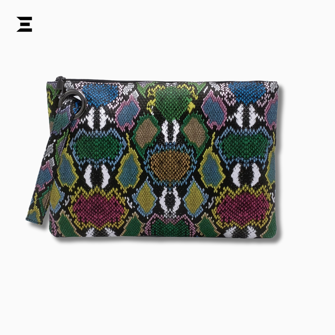 Snake Print Wristlet Bag | Large Capacity Fashion Clutch for Women | IBRELIA™ IBRELIA
