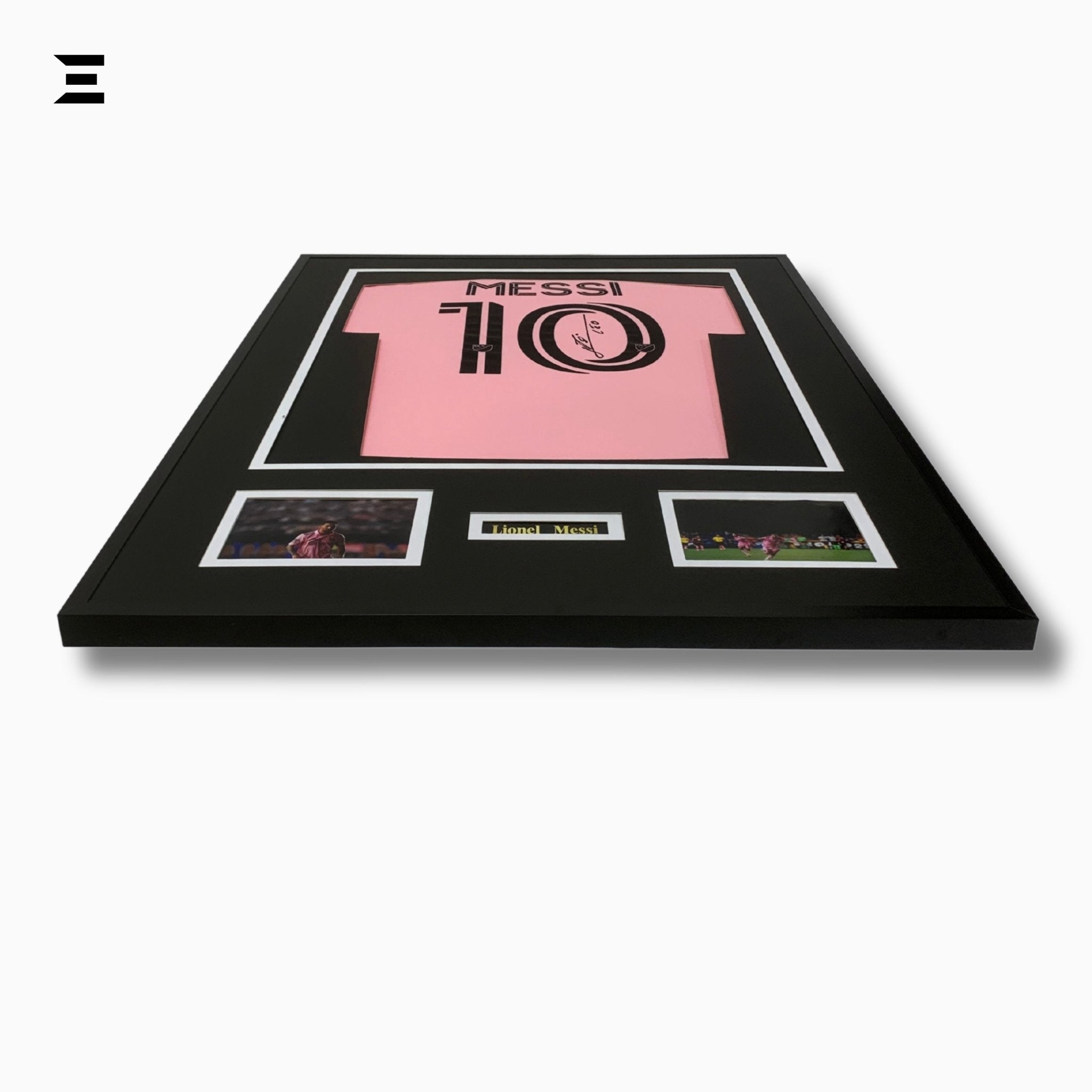 Lionel Messi “Signed” Inter Miami Jersey Frame – Facsimile Autograph | Metal & Acrylic Display 23.5 × 31.5 in | IBRELIA™ - IBRELIA