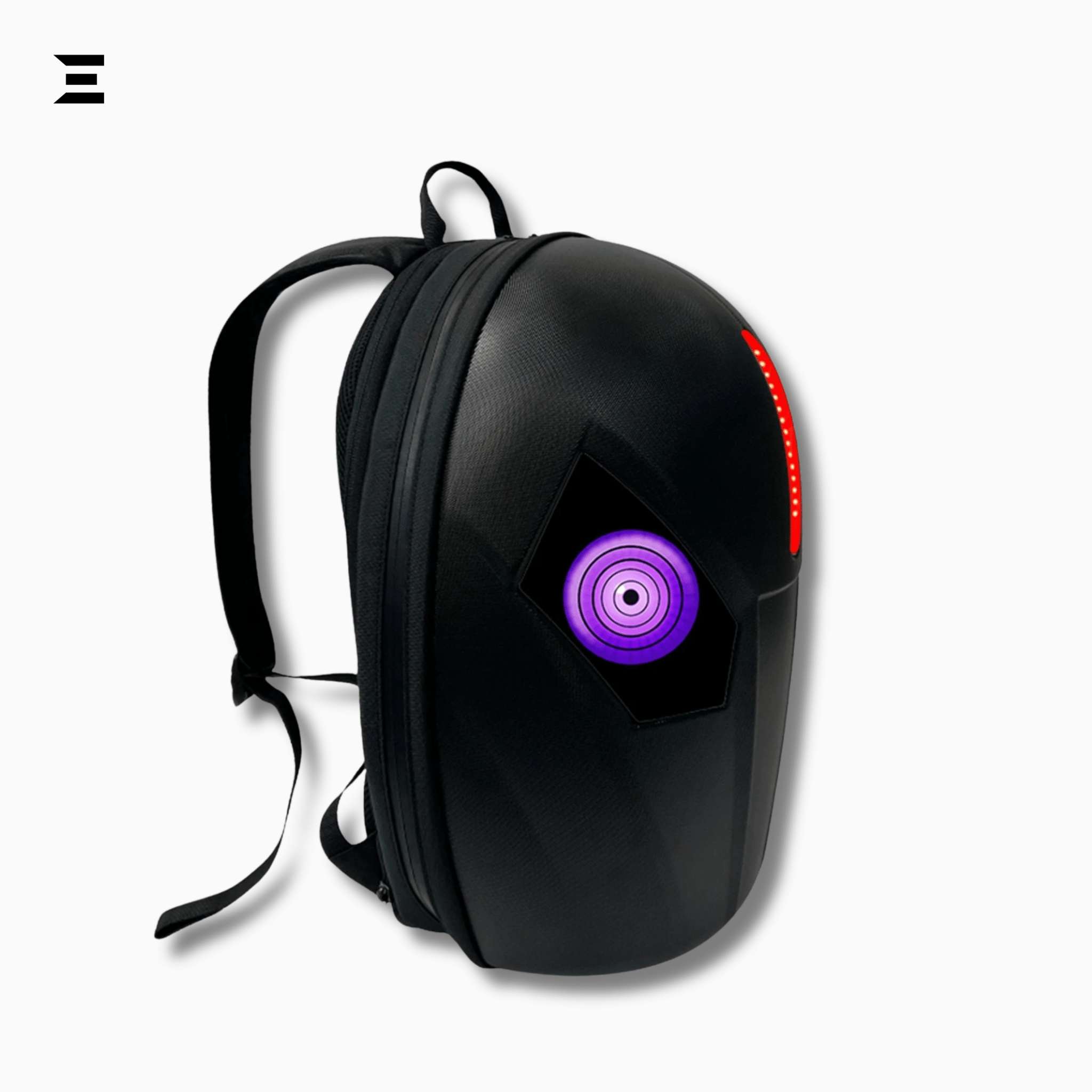 LED Motorcycle Backpack – Waterproof Digital Display Smart Bag with WiFi App Control (Black/Carbon) | IBRELIA™ - IBRELIA