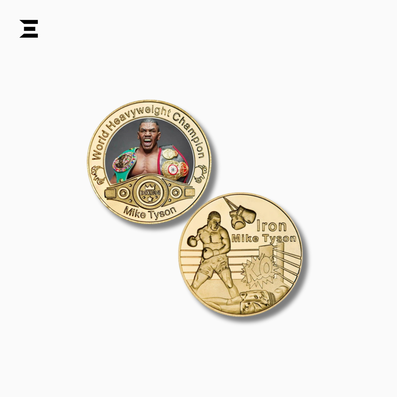 Mike Tyson World Heavyweight Champion Gold Plated Souvenir Coin Set IBRELIA