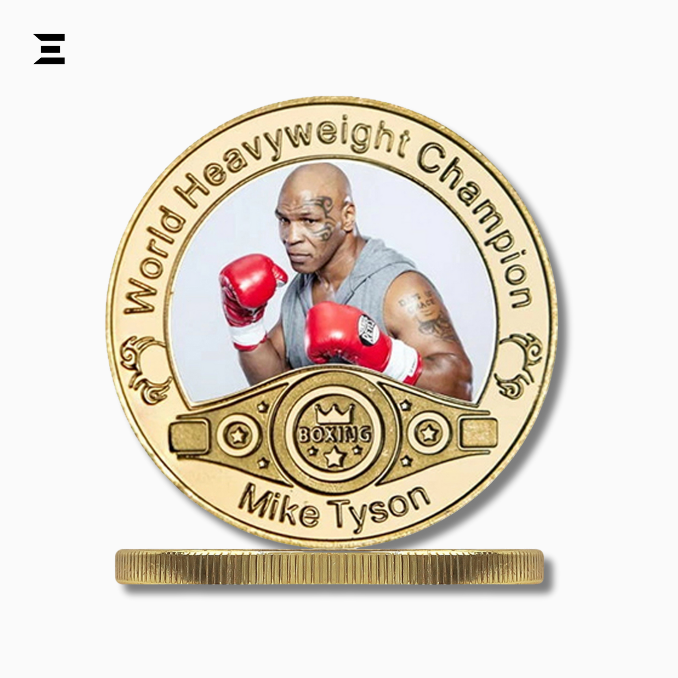 Mike Tyson World Heavyweight Champion Gold Plated Souvenir Coin Set IBRELIA