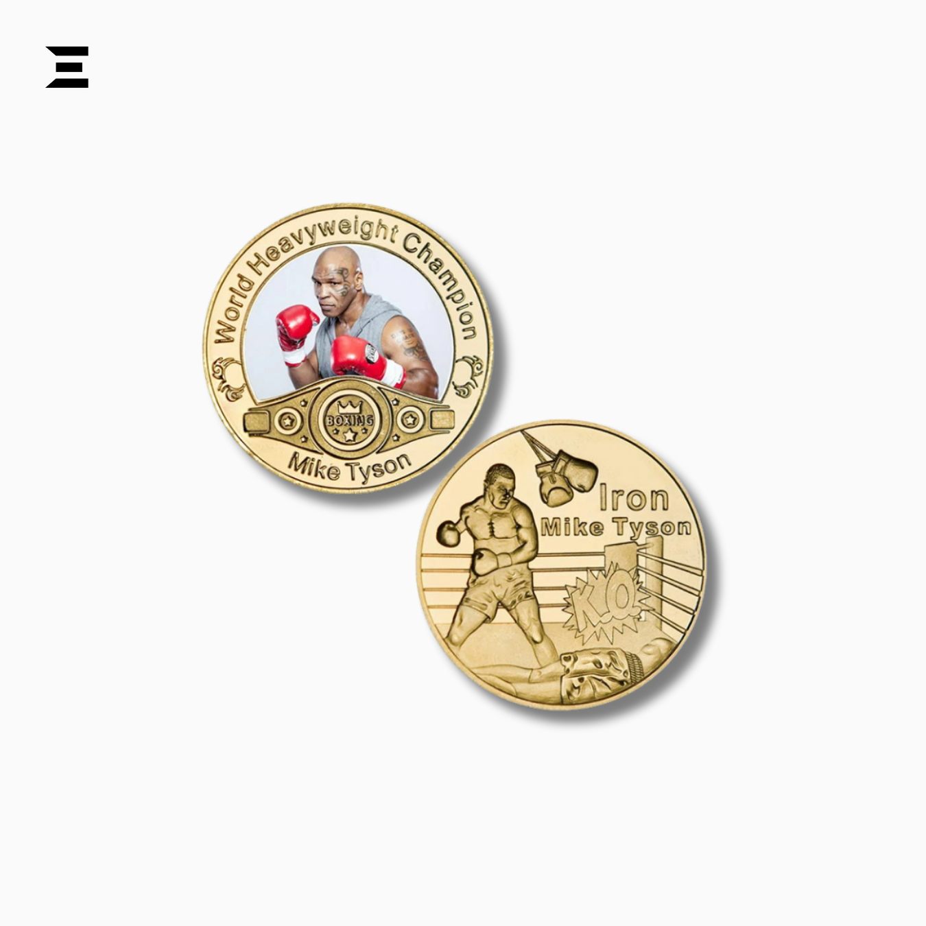 Mike Tyson World Heavyweight Champion Gold Plated Souvenir Coin Set IBRELIA