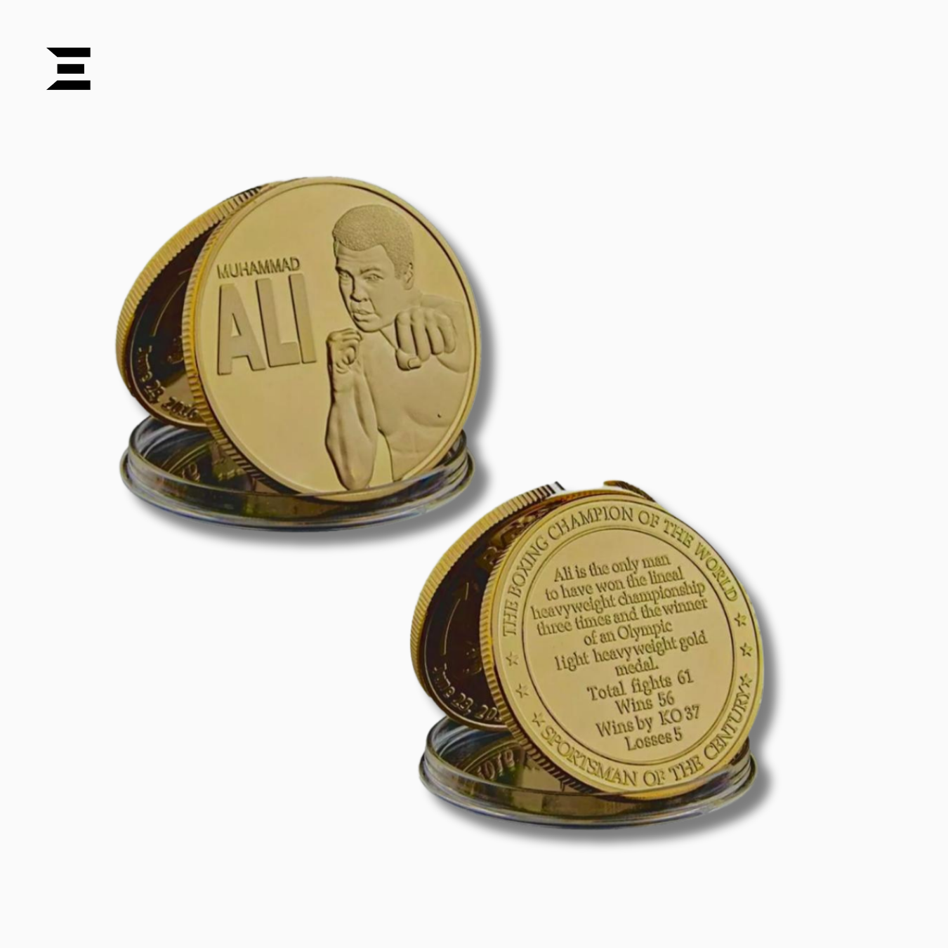 Muhammad Ali Boxing Champion Gold Plated Souvenir Coin – Sportsman of the Century Collectible IBRELIA