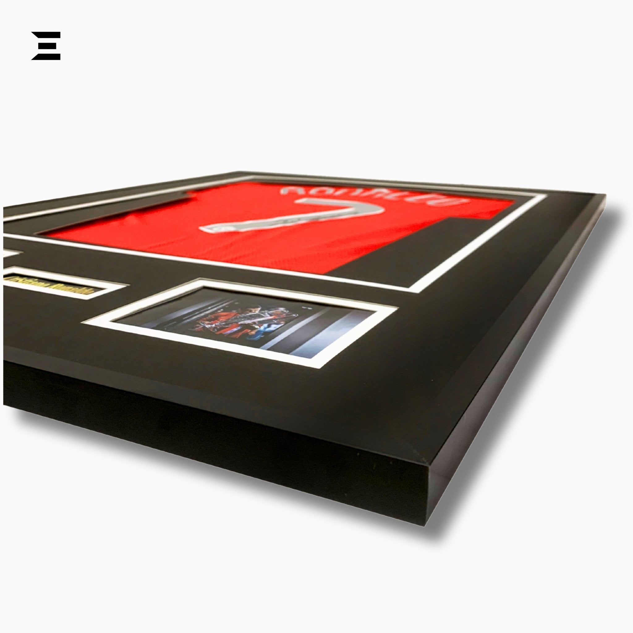 Cristiano Ronaldo “Signed” Manchester United Jersey Frame – Facsimile Autograph | Metal & Acrylic Display 23.5 × 31.5 in | IBRELIA™ - IBRELIA