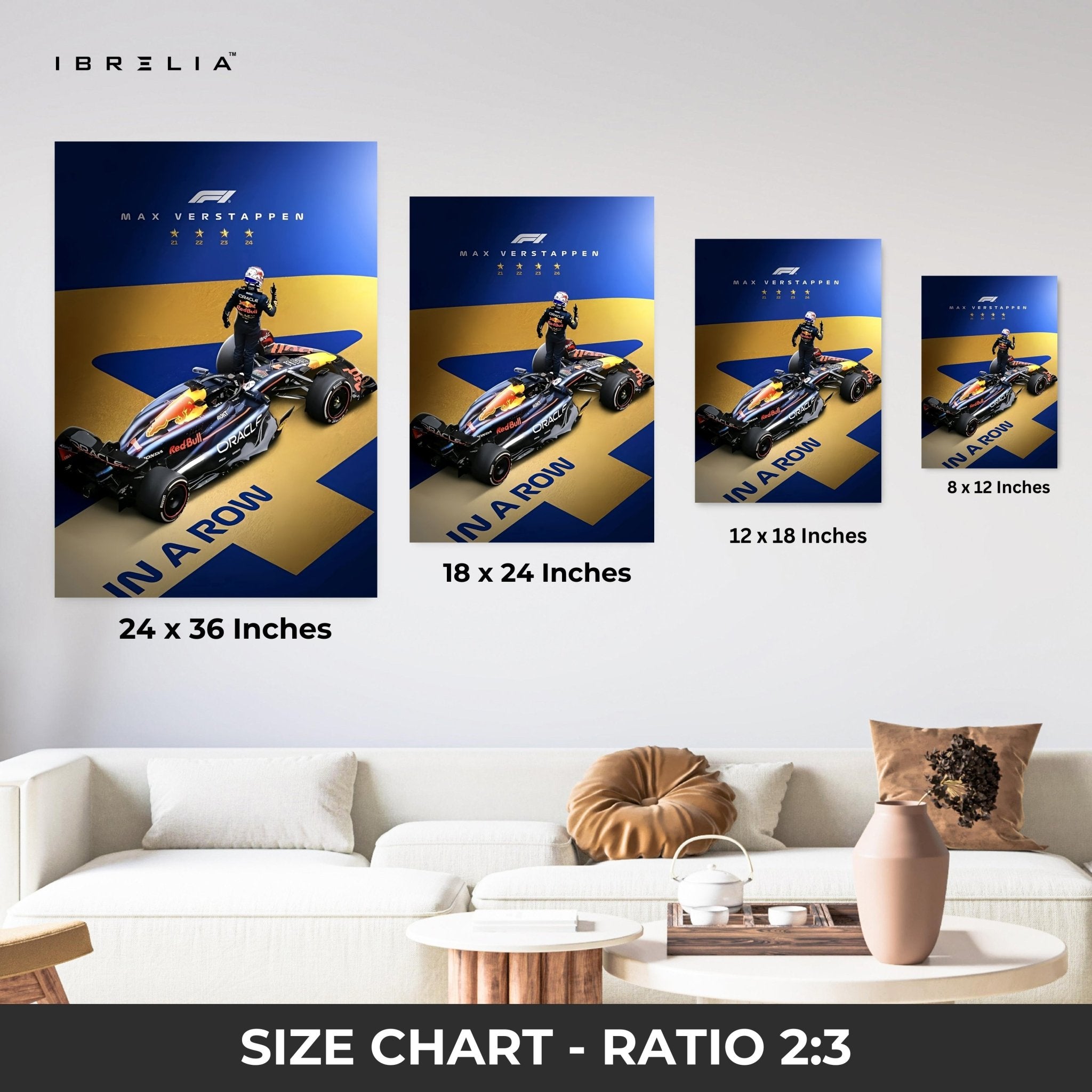 Max Verstappen F1 Champion 4K Ultra Wrap Frame Wall Art in Pakistan | IBRELIA™ - IBRELIA