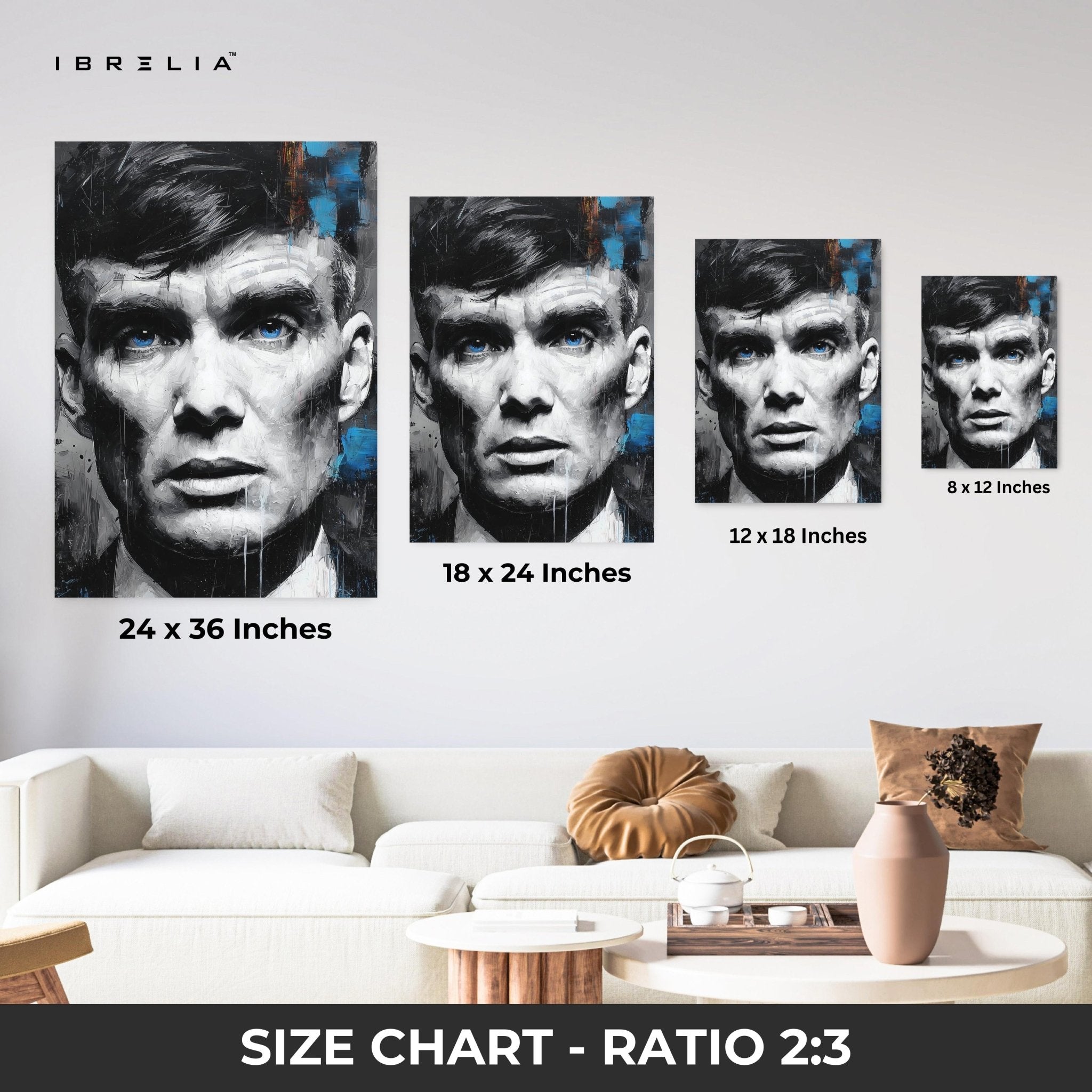 Thomas Shelby Blue Eyes Wall Frame | 4K Ultra Wrap Frame Wall Art in Pakistan | IBRELIA™ - IBRELIA