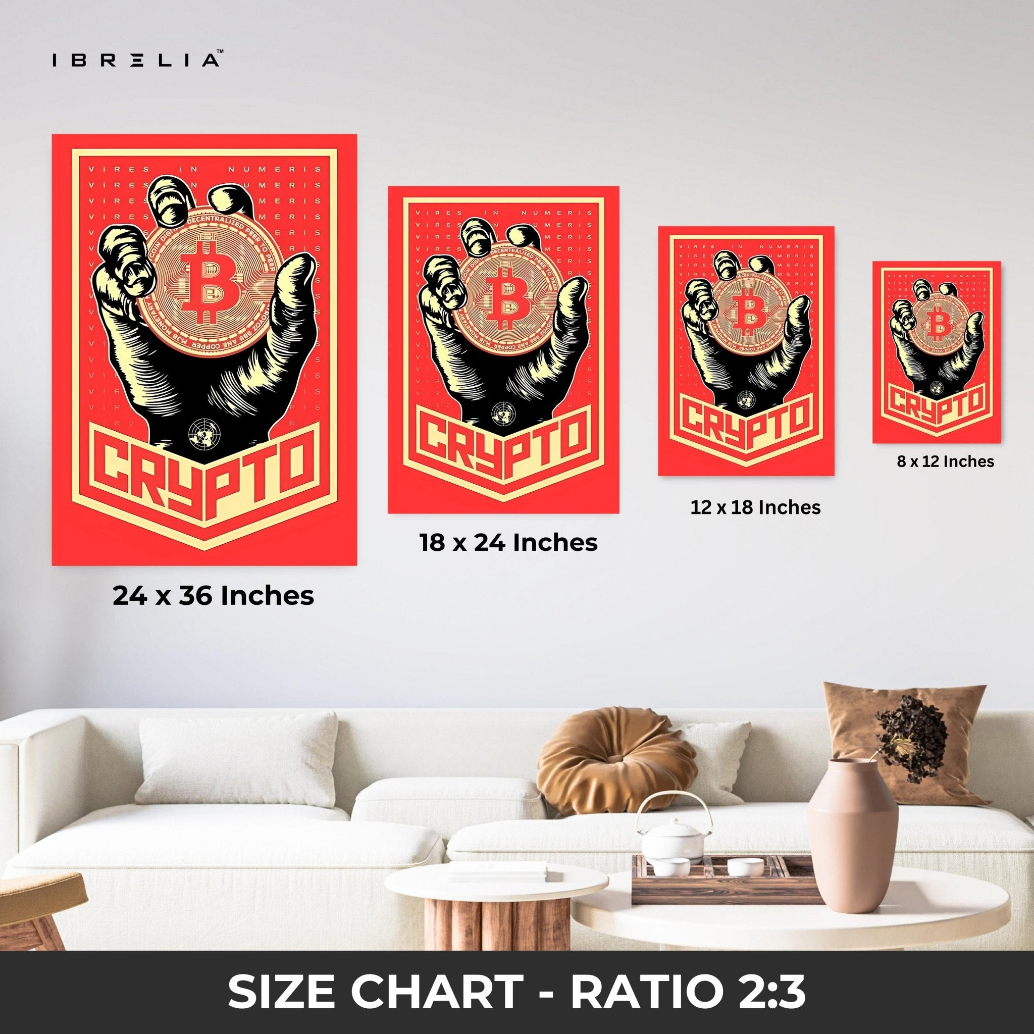 Crypto Bitcoin Wall Art – Power in Numbers Edition | IBRELIA™ - IBRELIA