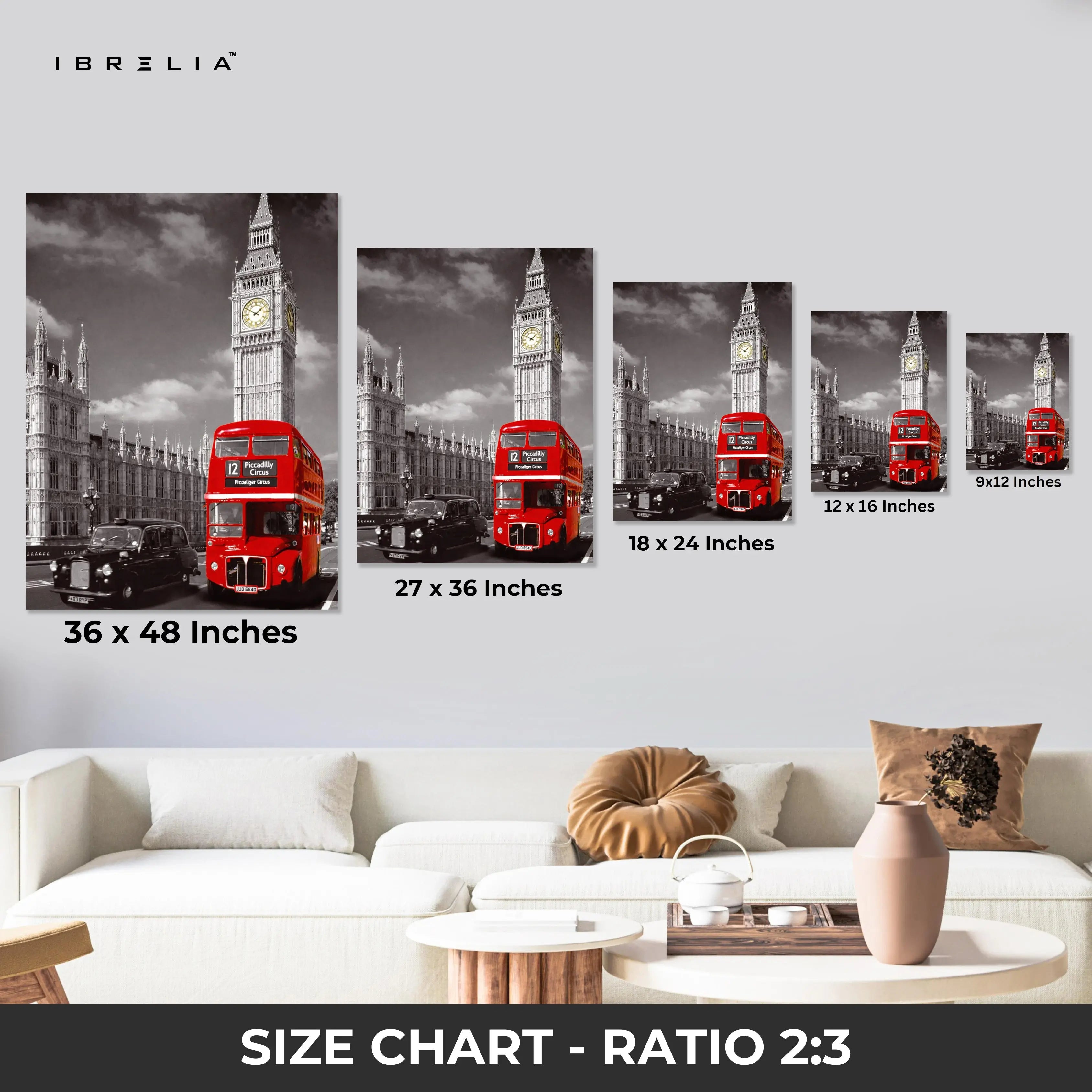 European Red Accent Travel 3 Panel 4K Ultra HD Wall Art in Pakistan | IBRELIA™ IBRELIA