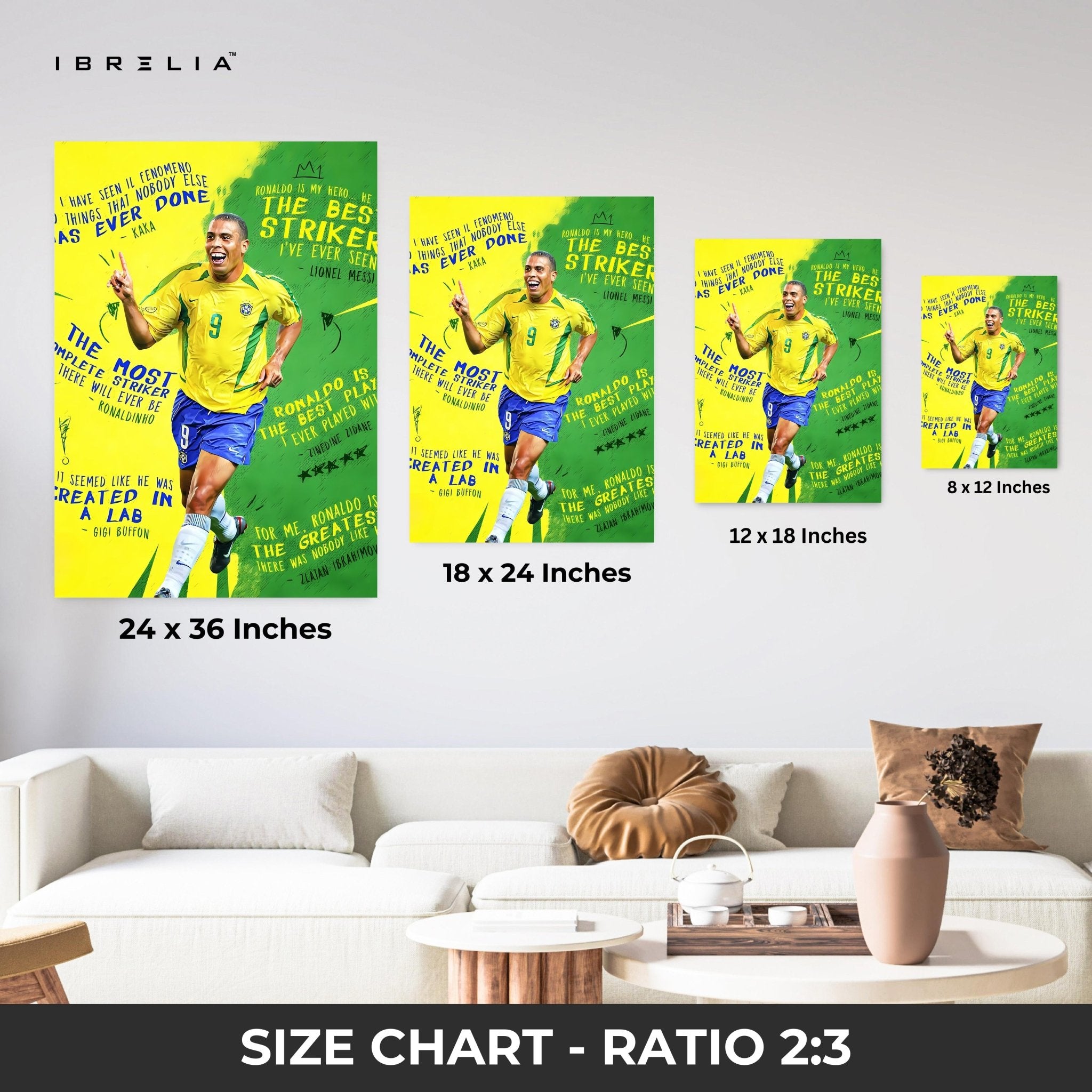 Ronaldo Nazário Wall Art – El Fenomeno Edition | IBRELIA™ - IBRELIA