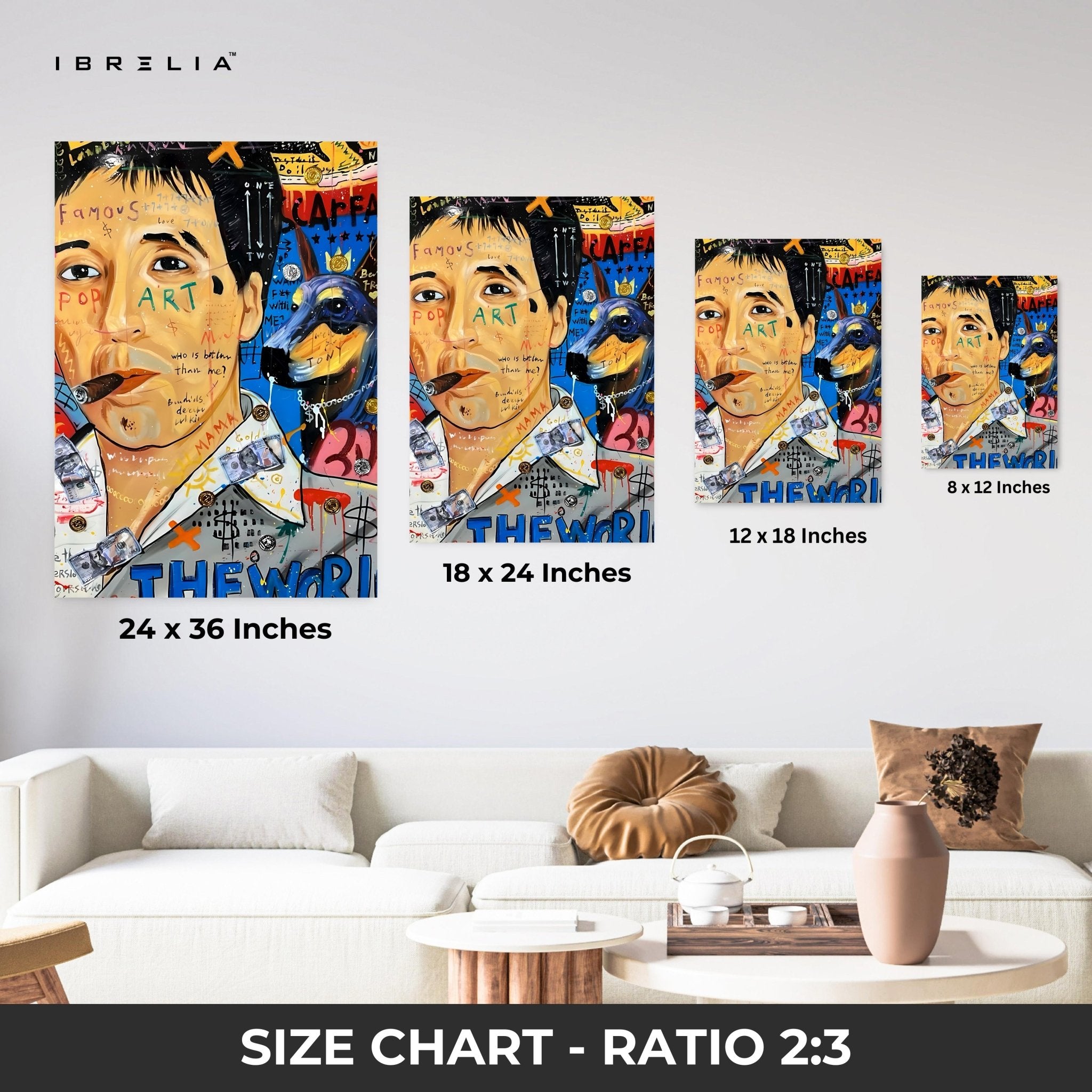 Tony Montana “The World Is Yours” Graffiti 4K Wall Art in Pakistan | IBRELIA™ - IBRELIA