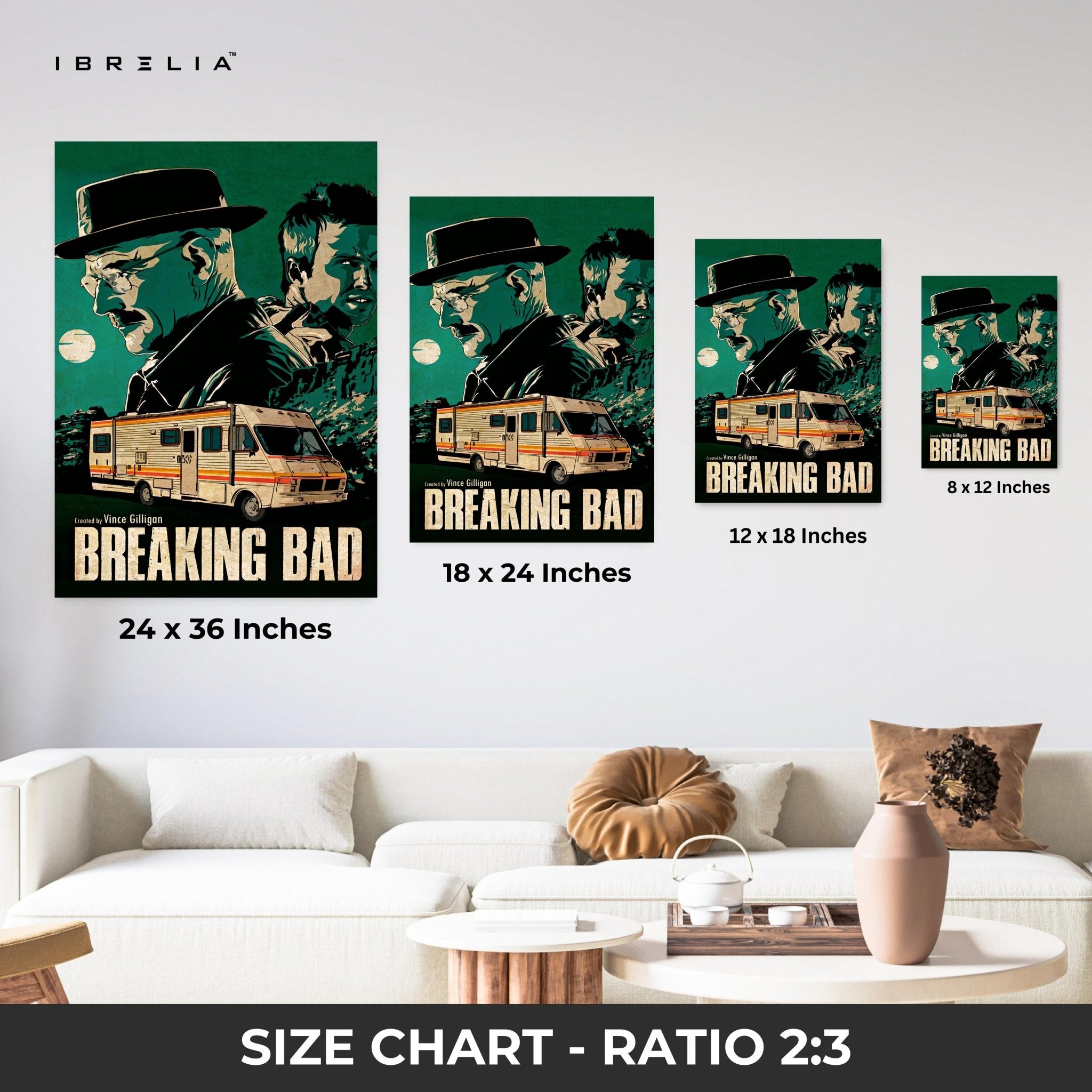 Breaking Bad “Heisenberg & Jesse” Classic Edition – 4K Ultra Wrap Frame Wall Art in Pakistan | IBRELIA™ - IBRELIA