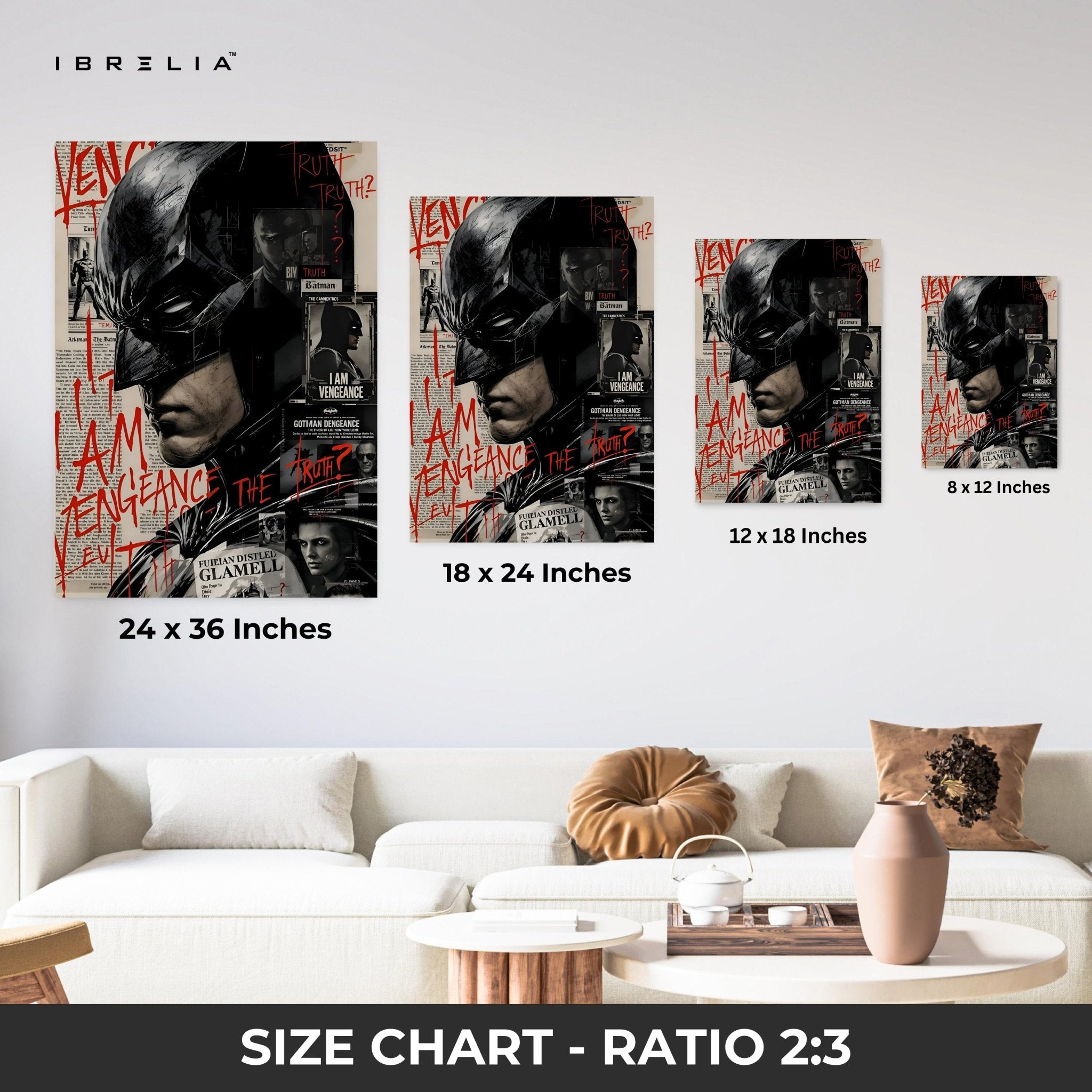 Batman Vengeance Edition – 4K Ultra Wrap Frame Wall Art in Pakistan | IBRELIA™ - IBRELIA