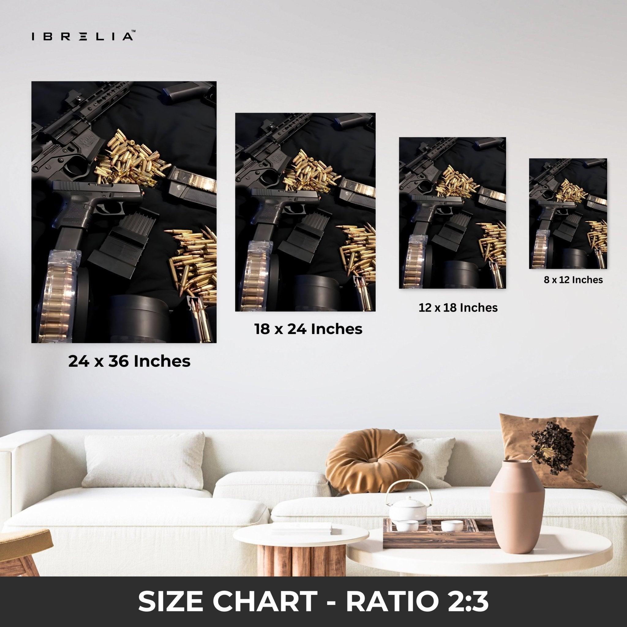 Tactical Weapons & Ammunition 4K Ultra Wrap Frame Wall Art in Pakistan | IBRELIA™ - IBRELIA