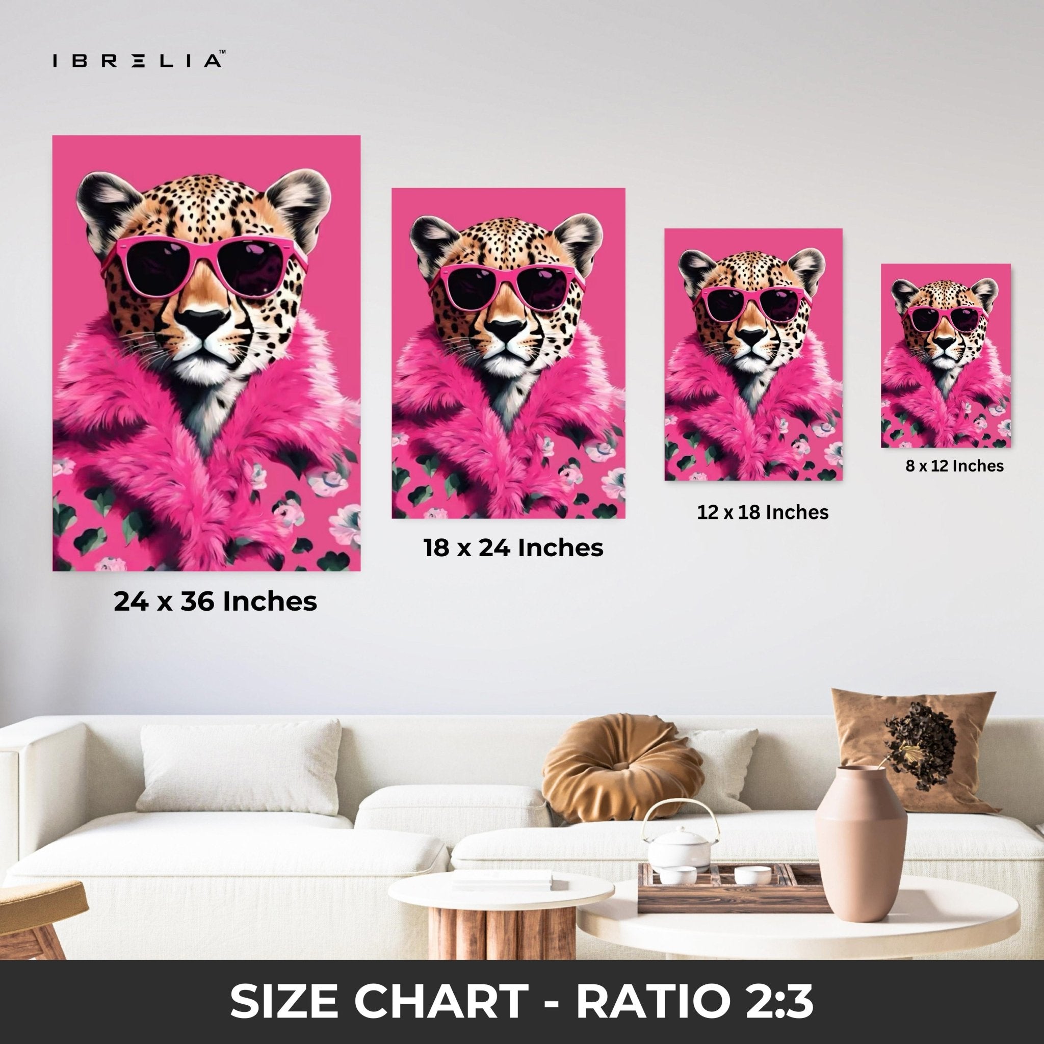 Fashion Cheetah Wall Frame | 4K Ultra Wrap Frame Wall Art in Pakistan | IBRELIA™ - IBRELIA