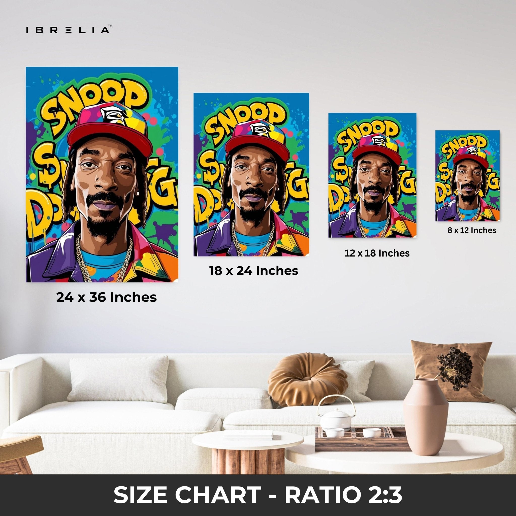 Snoop Dogg Pop Art Wall Frame | 4K Ultra Wrap Frame Wall Art in Pakistan | IBRELIA™ - IBRELIA