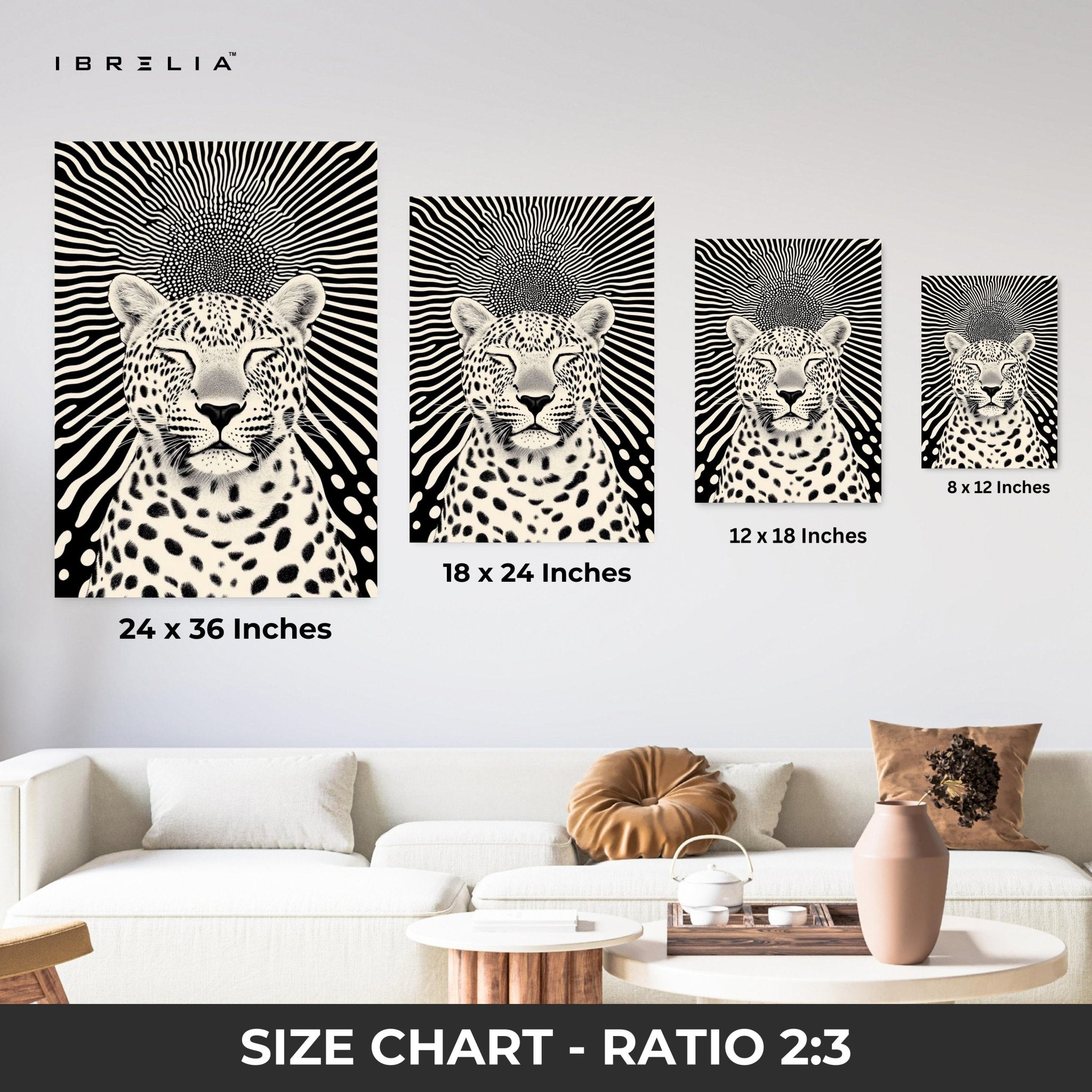 Zen Leopard Wall Frame | 4K Ultra Wrap Frame Wall Art in Pakistan | IBRELIA™ - IBRELIA