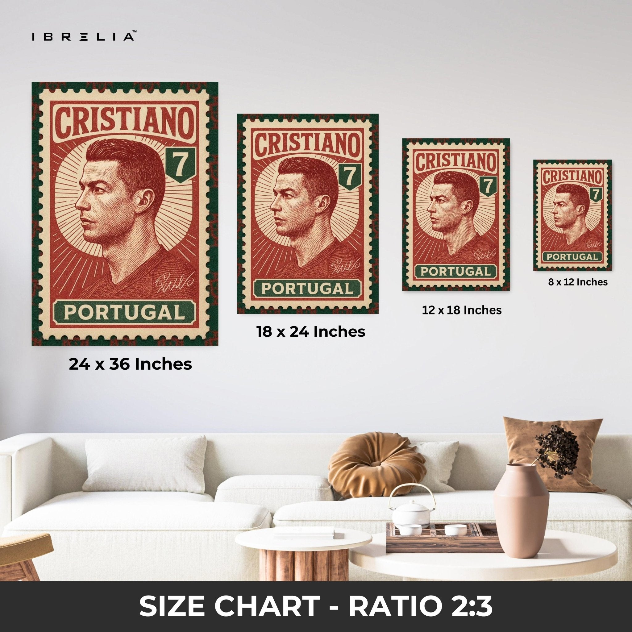 Cristiano Stamp Edition – 4K Ultra Wrap Frame Wall Art in Pakistan | IBRELIA™ - IBRELIA