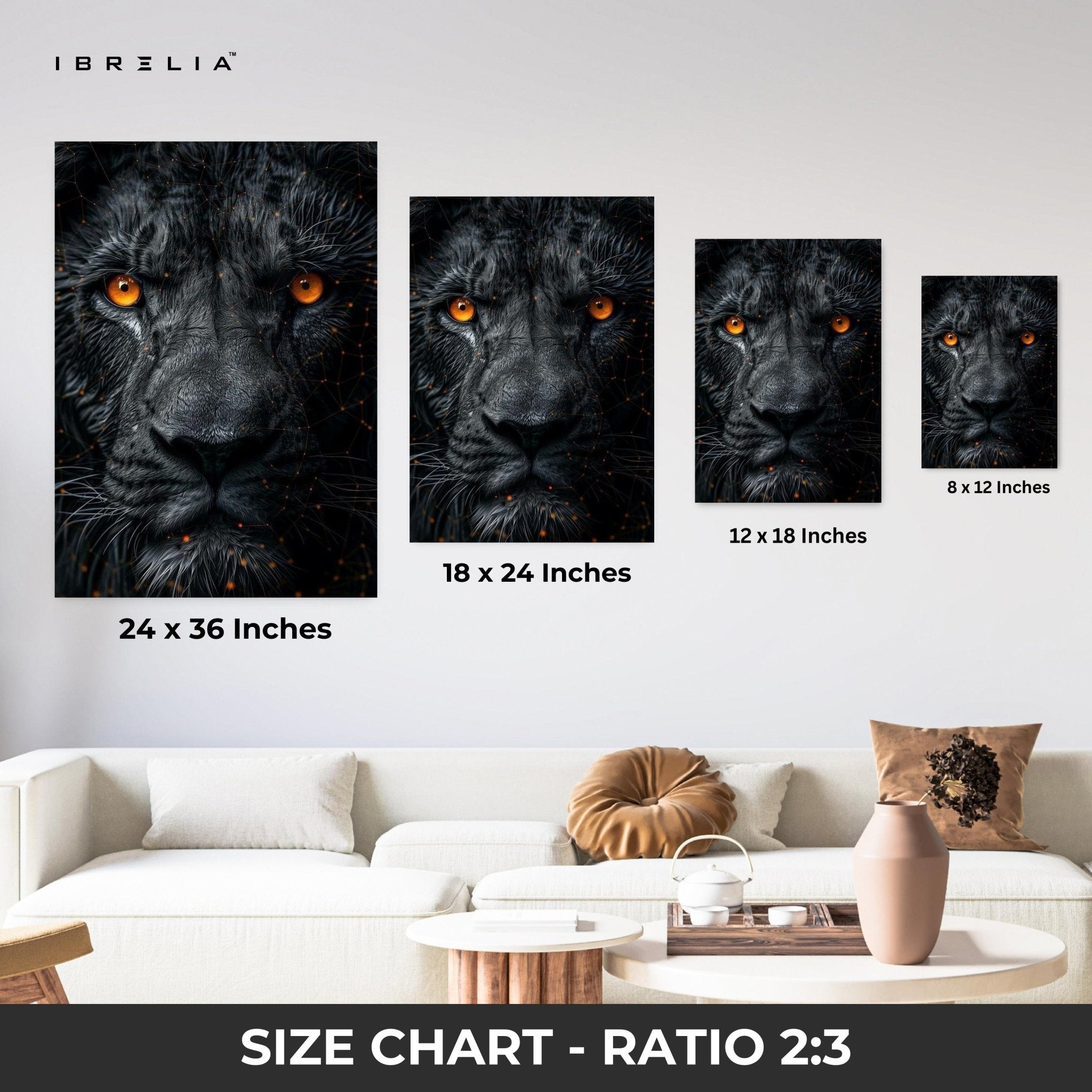 Black Panther Focus – 4K Ultra Wrap Frame Wall Art in Pakistan | IBRELIA™ - IBRELIA