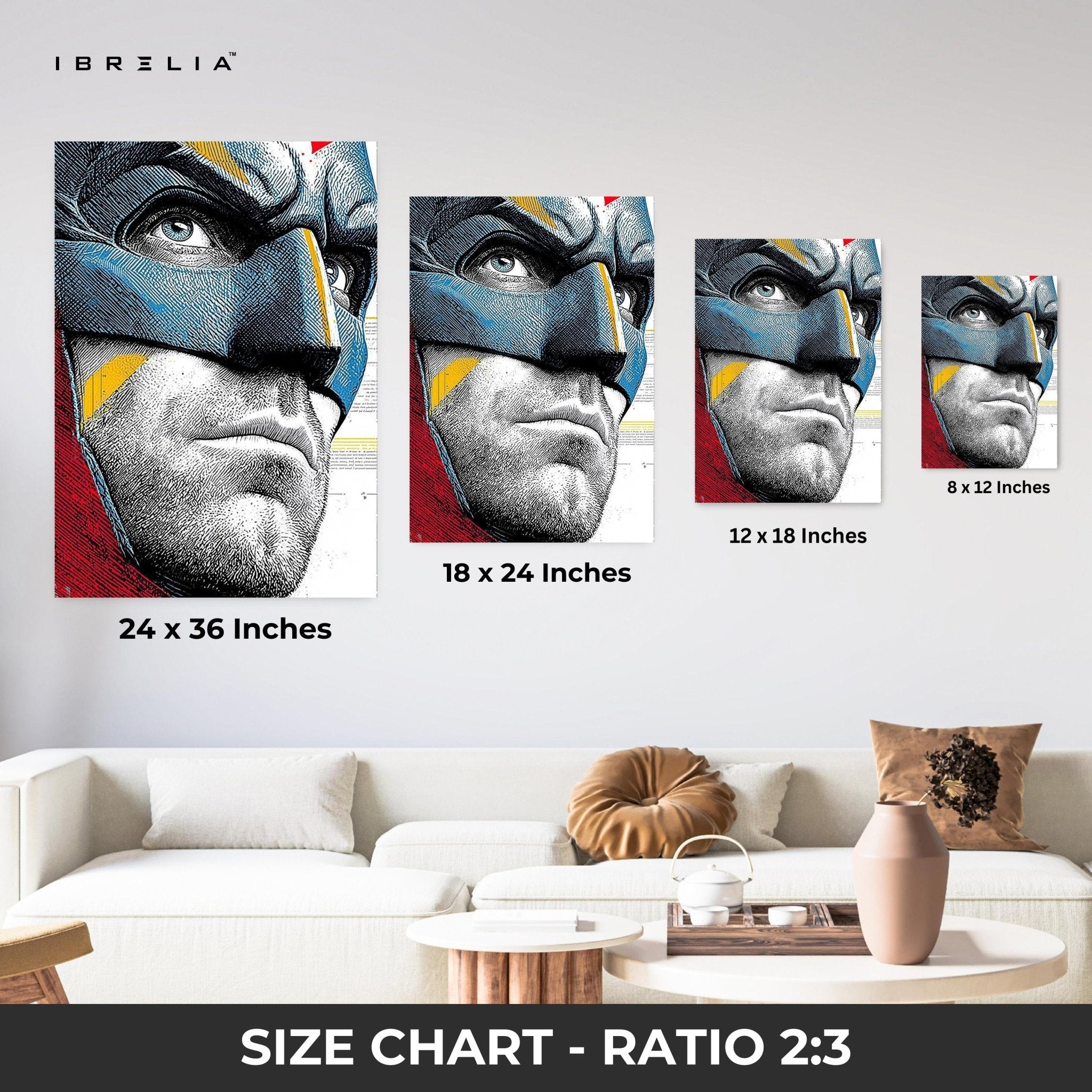 Captain Hero Close - Up Wall Frame | 4K Ultra Wrap Frame Wall Art in Pakistan | IBRELIA™ - IBRELIA