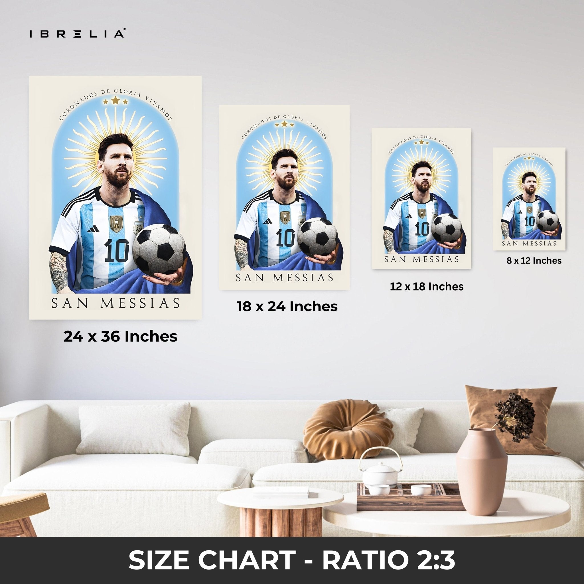 Lionel Messi Wall Art – San Messias Edition | IBRELIA™ - IBRELIA