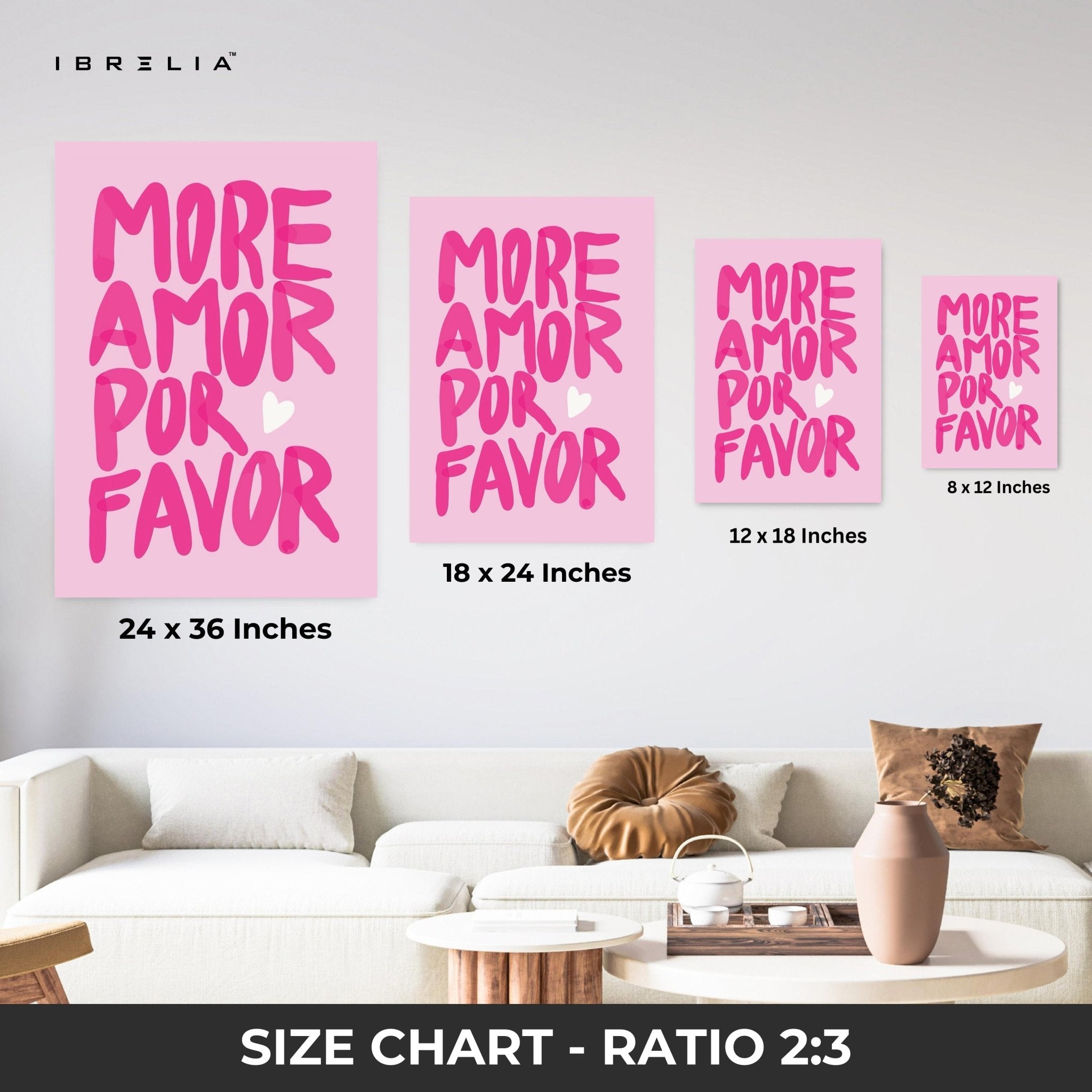 More Amor Por Favor Wall Frame | 4K Ultra Wrap Frame Wall Art in Pakistan | IBRELIA™ - IBRELIA