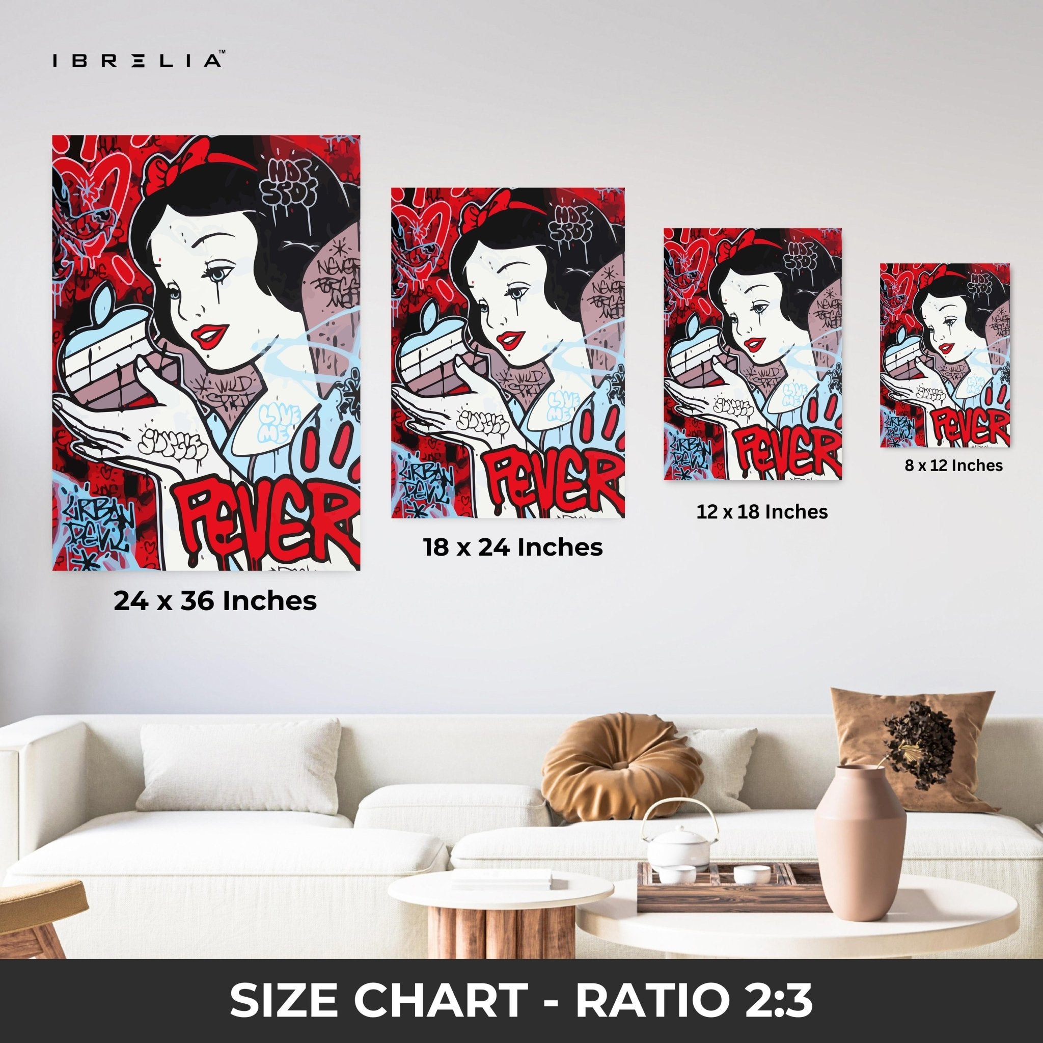 Snow White Graffiti Pop Art – 4K Ultra Wrap Frame Wall Art in Pakistan | IBRELIA™ - IBRELIA