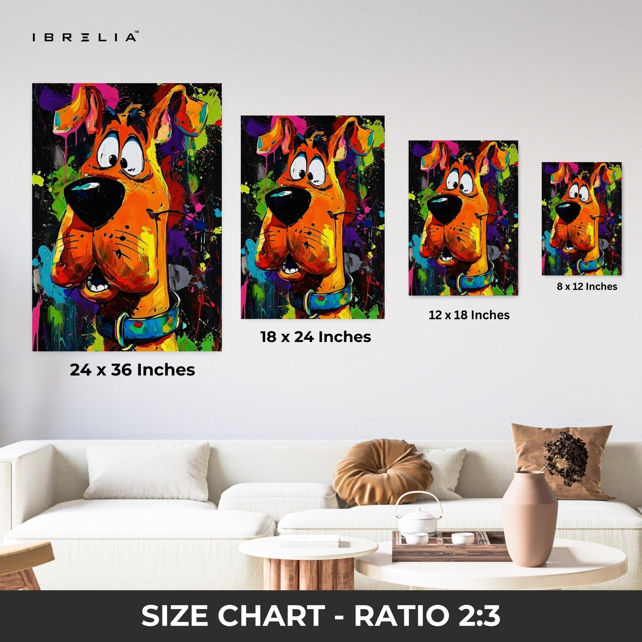 Scooby - Doo Graffiti Wall Frame | 4K Ultra Wrap Frame Wall Art in Pakistan | IBRELIA™ - IBRELIA