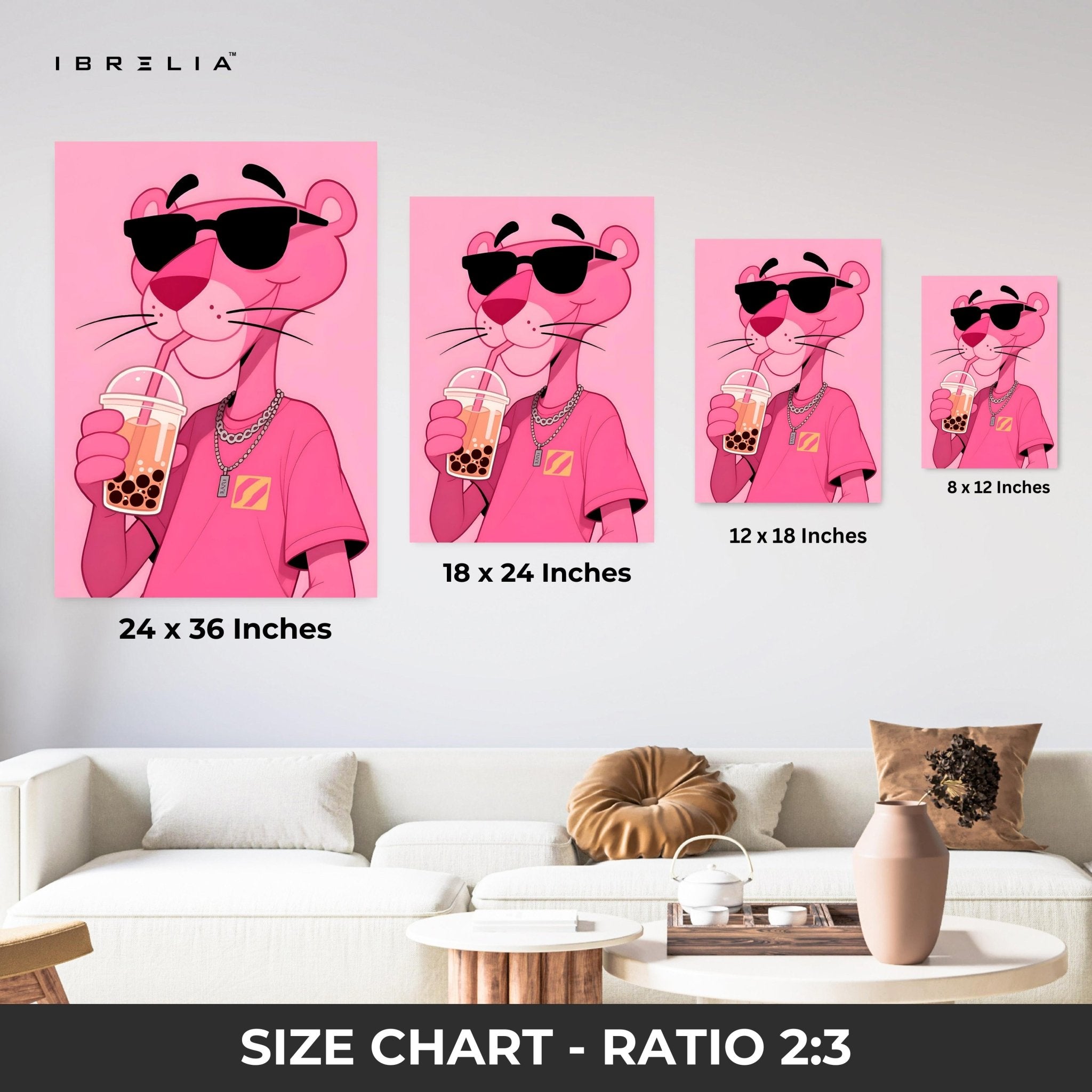 Pink Panther Boba Wall Frame | 4K Ultra Wrap Frame Wall Art in Pakistan | IBRELIA™ - IBRELIA