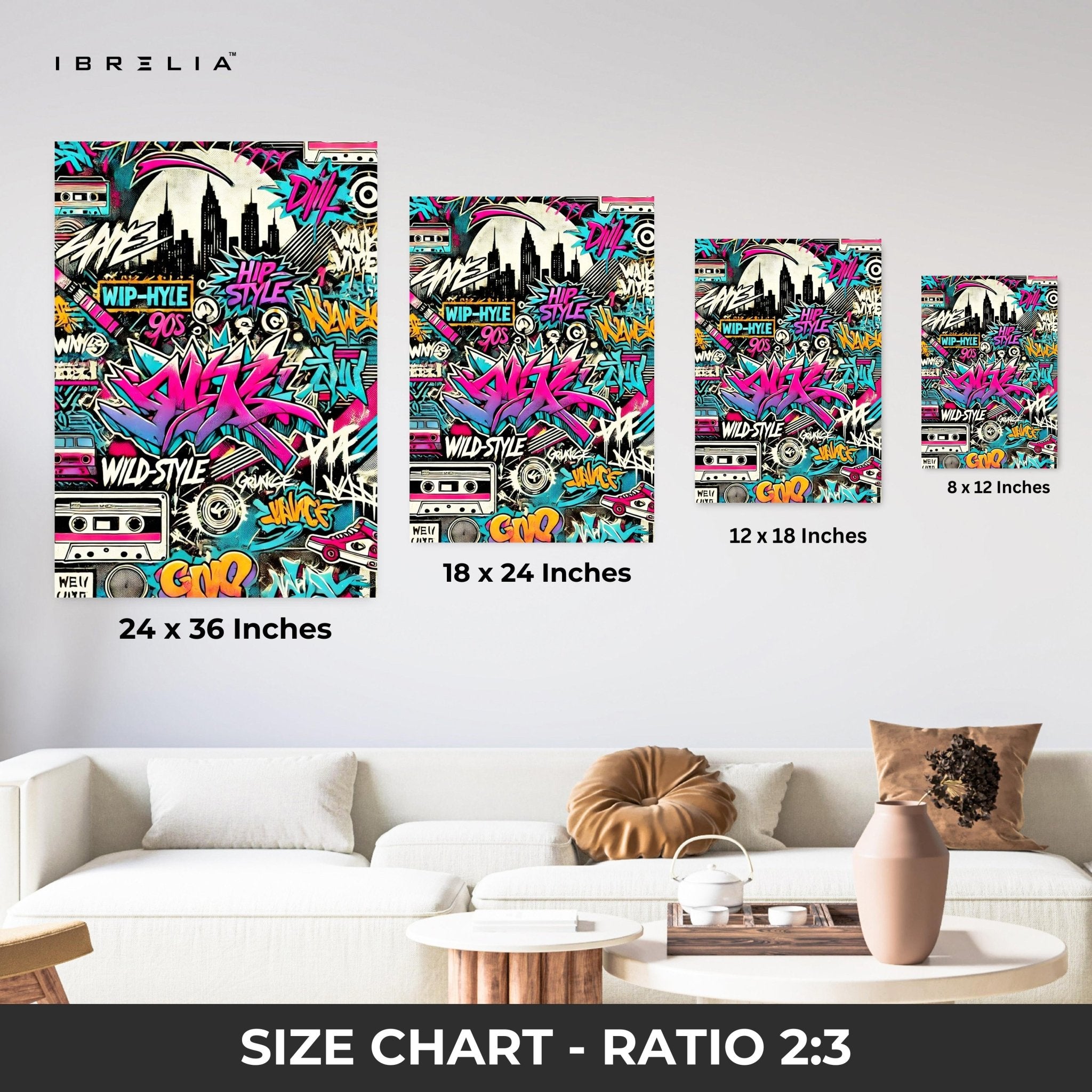 Wildstyle 90s Graffiti Wall Frame | 4K Ultra Wrap Frame Wall Art in Pakistan | IBRELIA™ - IBRELIA