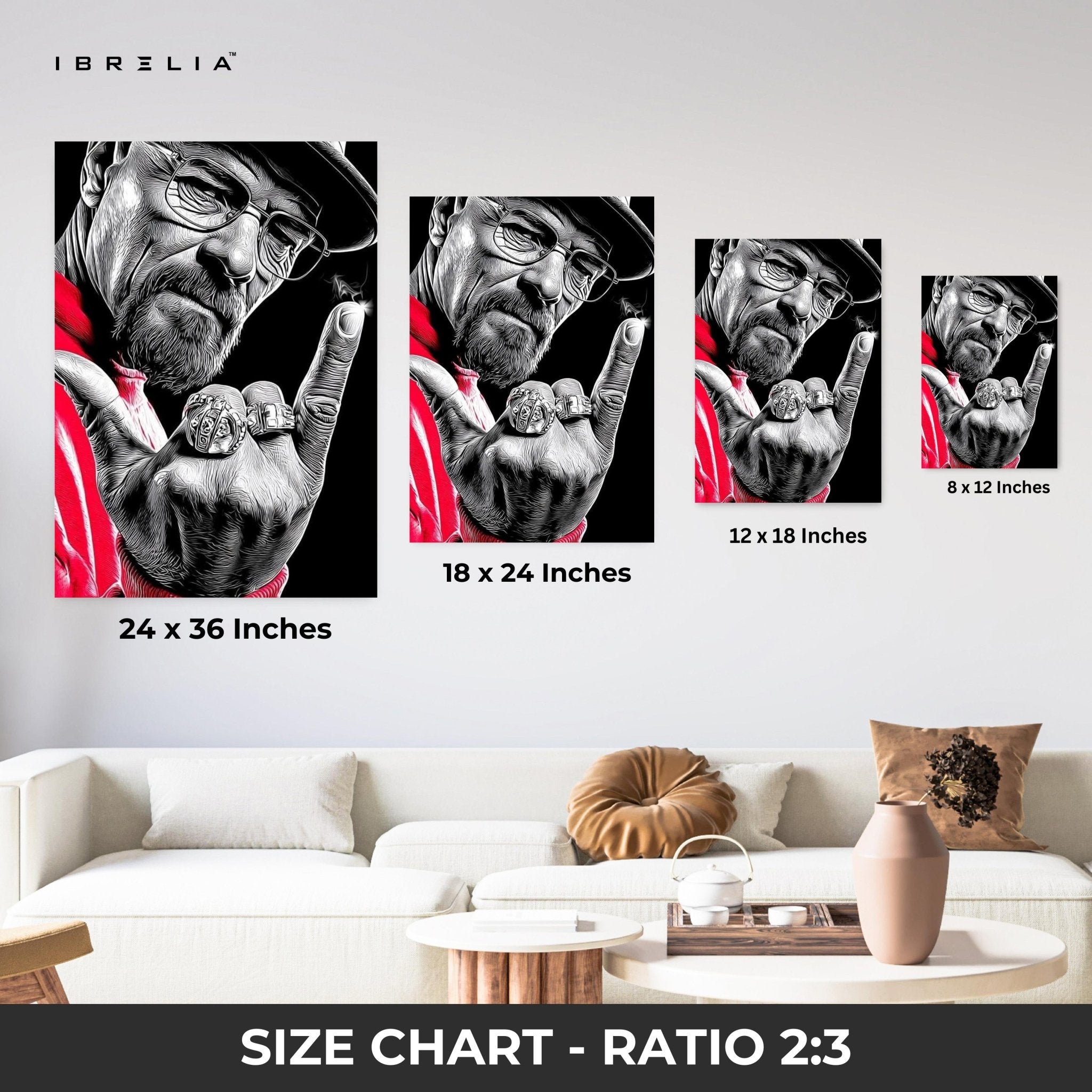 Walter White Graffiti Power Wall Frame | 4K Ultra Wrap Frame Wall Art in Pakistan | IBRELIA™ - IBRELIA