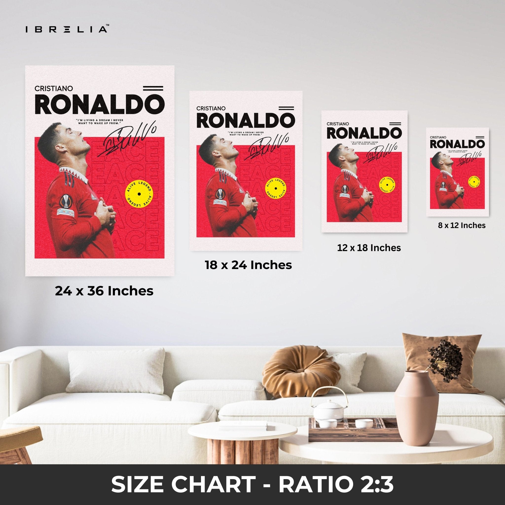 Cristiano Ronaldo Alive Legend – 4K Ultra Wrap Frame Wall Art in Pakistan | IBRELIA™ - IBRELIA