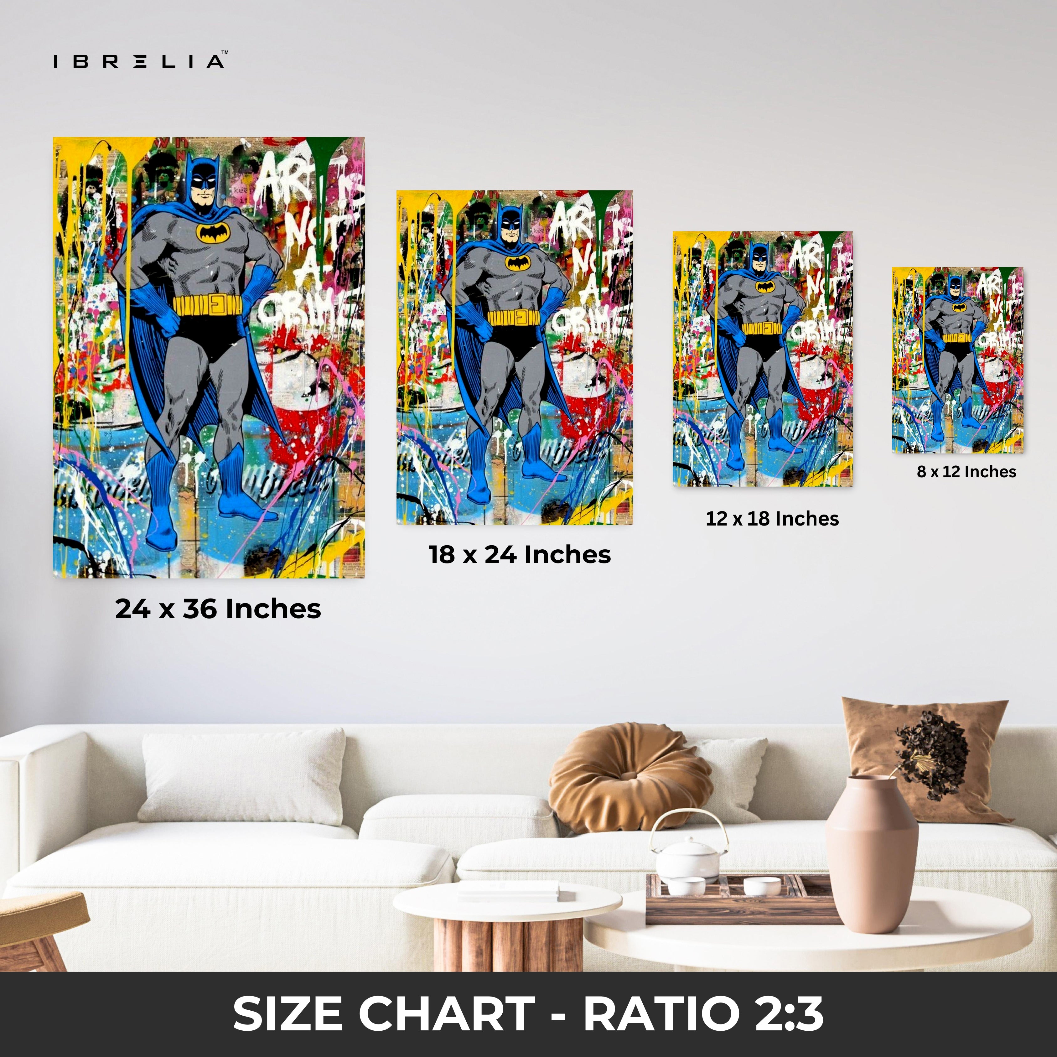 Batman Graffiti Wall Frame | 4K Ultra Wrap Frame Wall Art in Pakistan | IBRELIA™