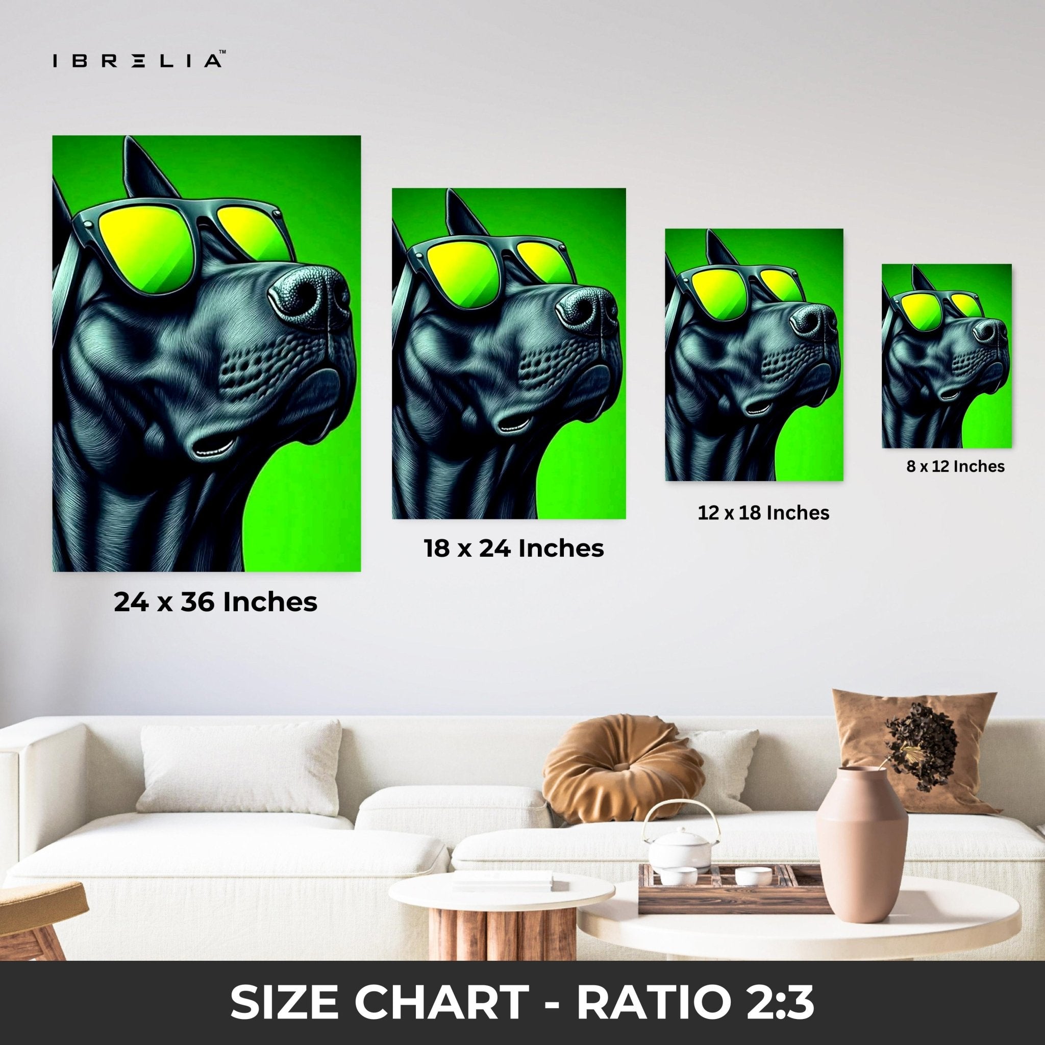 Cool Dog Wall Frame | 4K Ultra Wrap Frame Wall Art in Pakistan | IBRELIA™ - IBRELIA