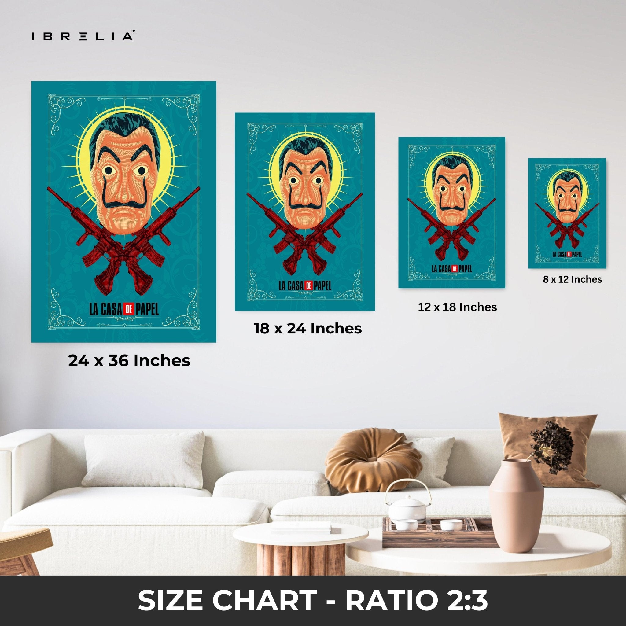 La Casa De Papel “Dali Mask” Wall Frame – 4K Ultra Wrap Frame Wall Art in Pakistan | IBRELIA™ - IBRELIA