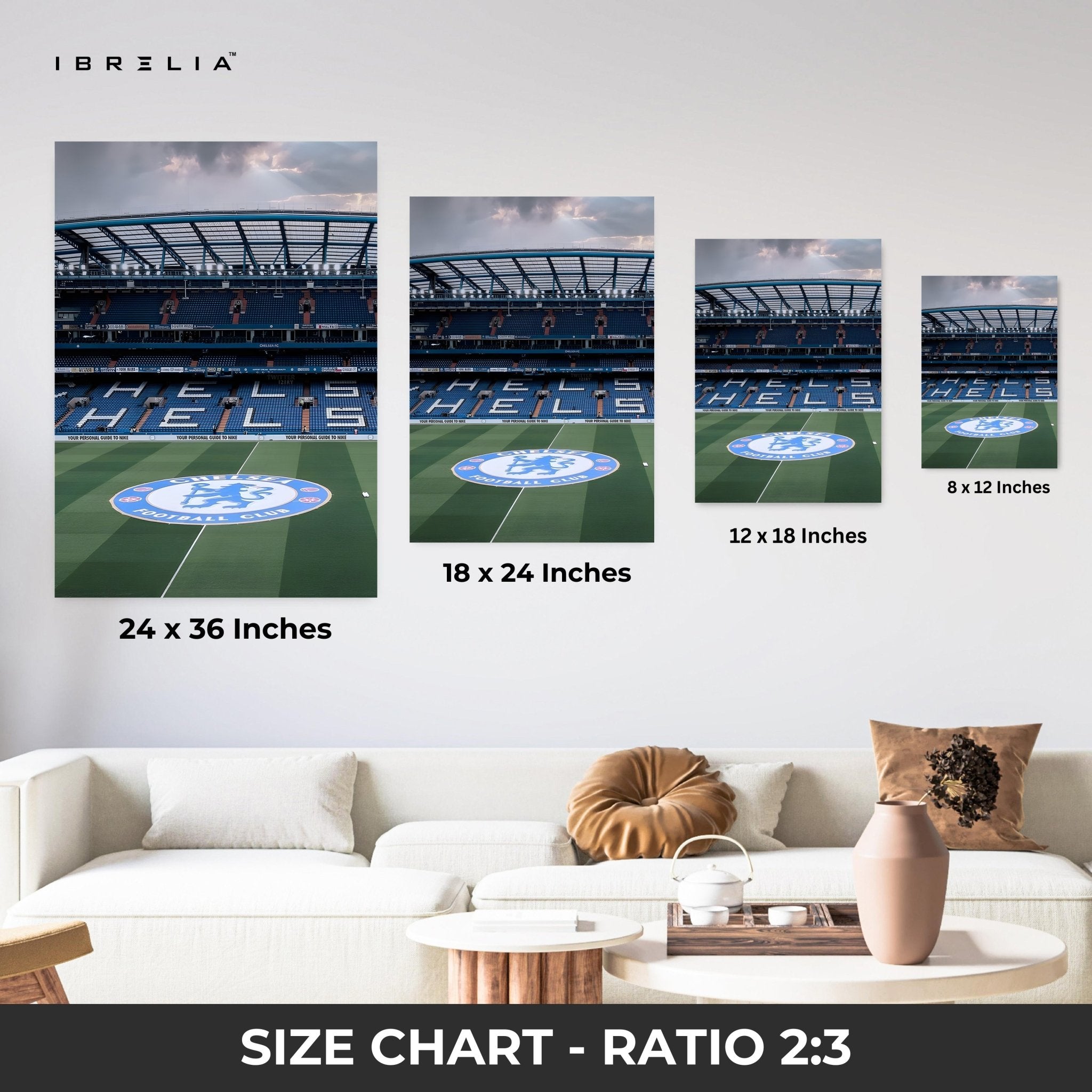 Chelsea FC Stadium Wall Art – Stamford Bridge Edition | IBRELIA™ - IBRELIA