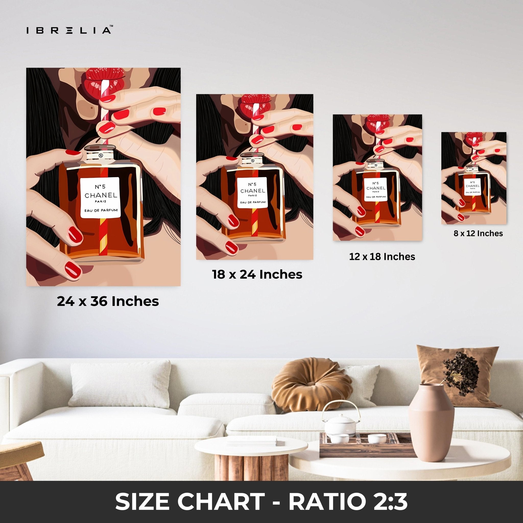 Chanel N°5 Perfume Wall Art – Luxury Fashion Pop Art | IBRELIA™ - IBRELIA