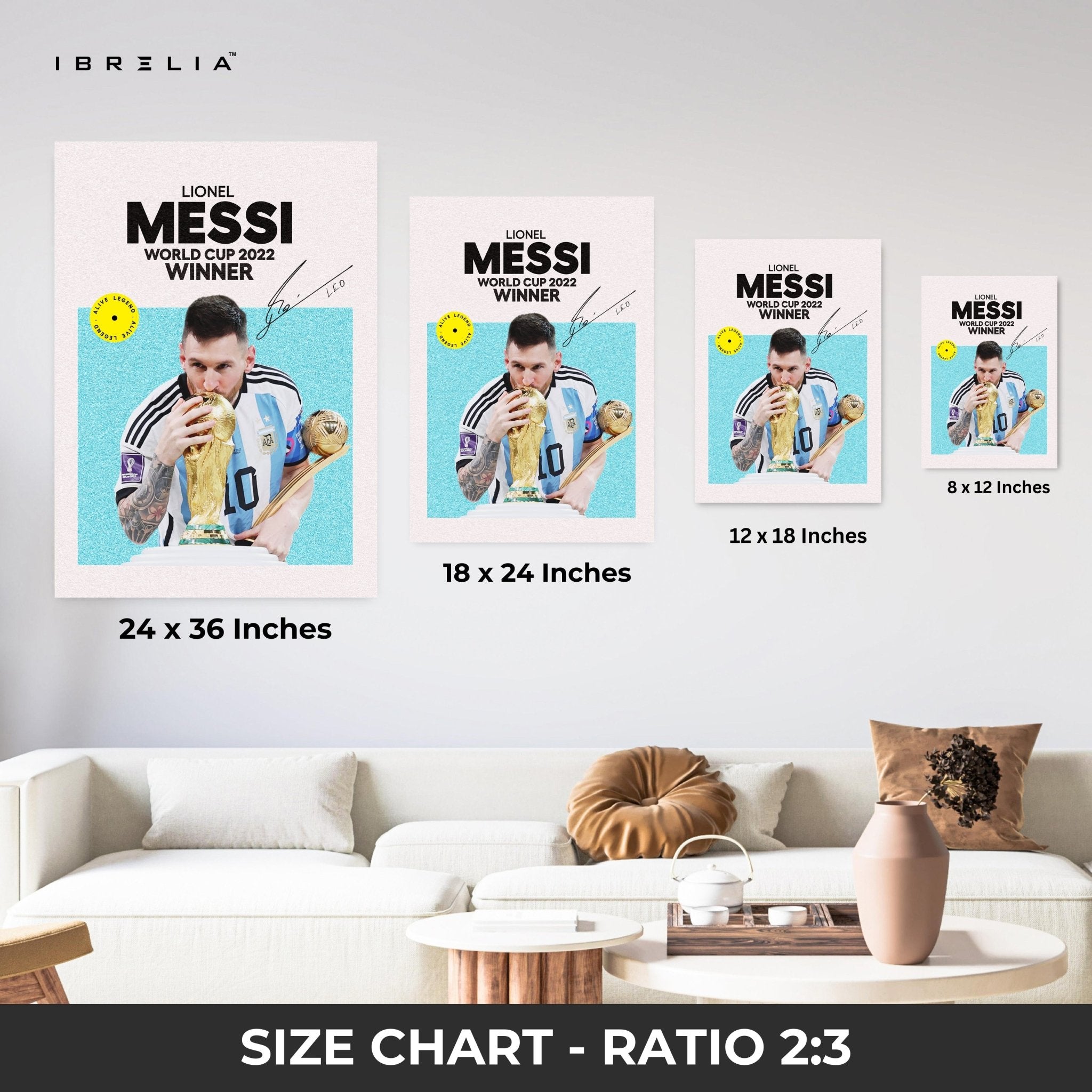Lionel Messi World Cup 2022 Winner – 4K Ultra Wrap Frame Wall Art in Pakistan | IBRELIA™ - IBRELIA