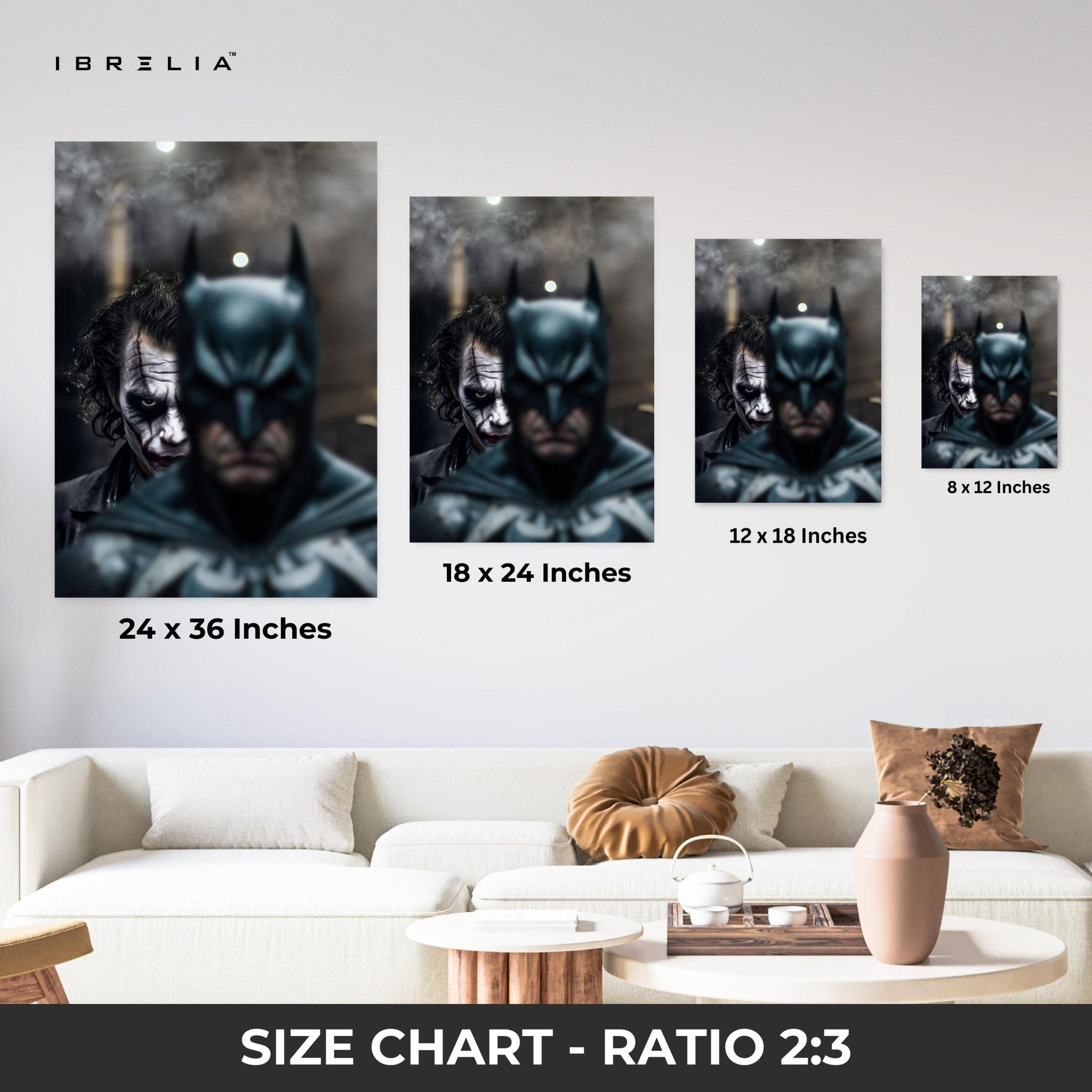 Batman vs Joker Wall Frame | 4K Ultra Wrap Frame Wall Art in Pakistan | IBRELIA™ - IBRELIA