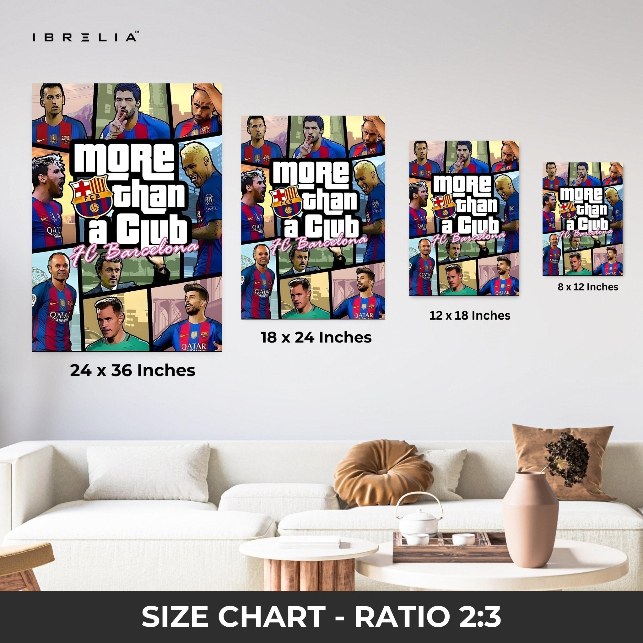FC Barcelona Wall Art – “More Than a Club” Edition | IBRELIA™ - IBRELIA