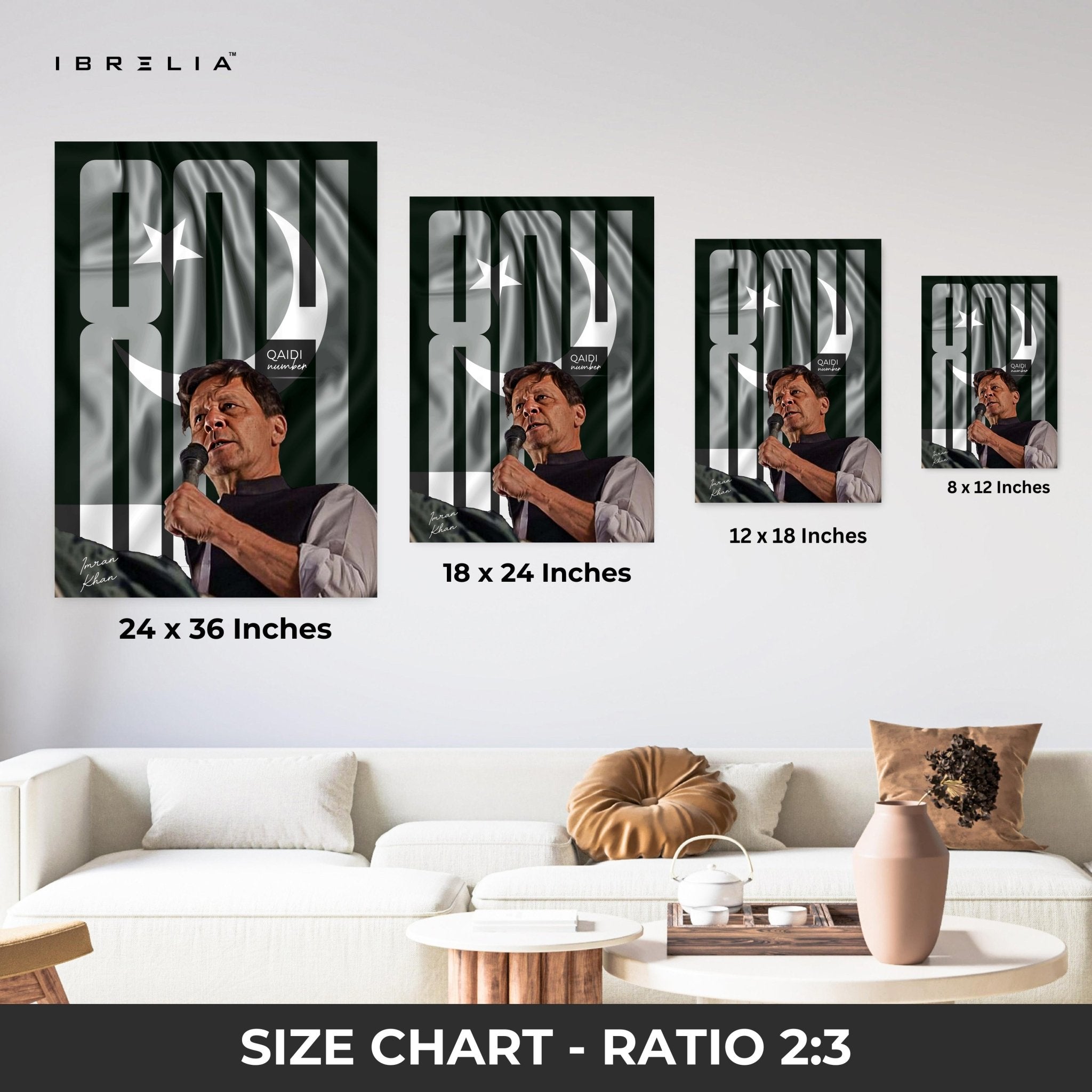 Imran Khan “Qaid No. 804” Wall Art – Symbol of Strength & Revolution | IBRELIA™ - IBRELIA