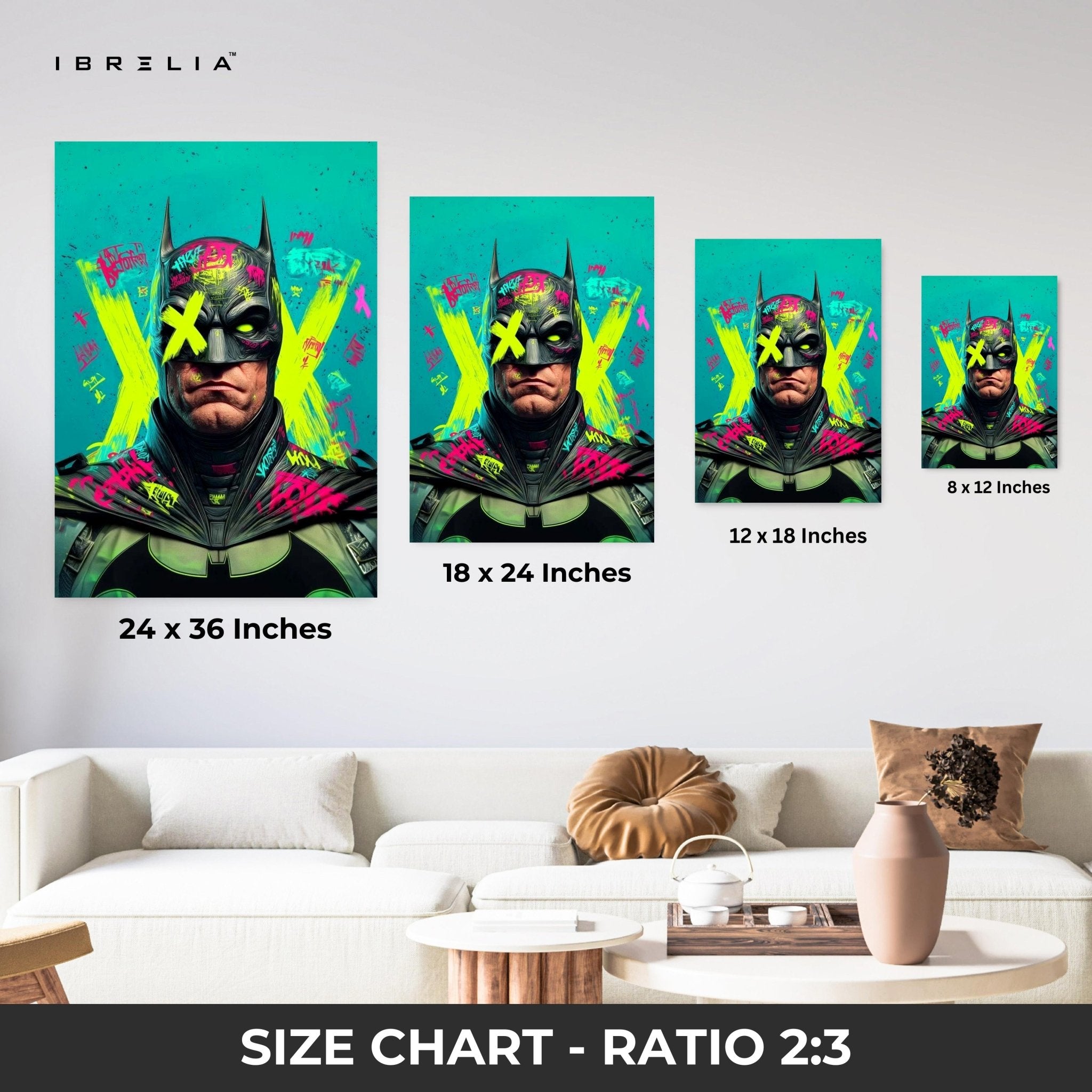 Graffiti Batman Wall Frame | 4K Ultra Wrap Frame Wall Art in Pakistan | IBRELIA™ - IBRELIA