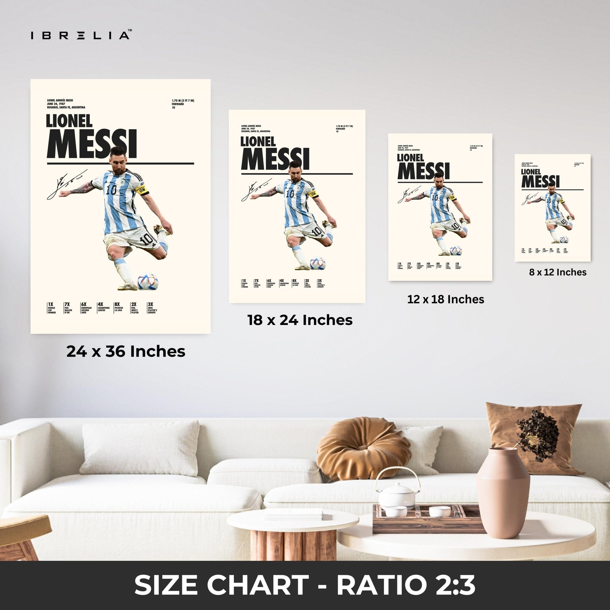 Lionel Messi Argentina Kick Pose – 4K Ultra Wrap Frame Wall Art in Pakistan | IBRELIA™ - IBRELIA