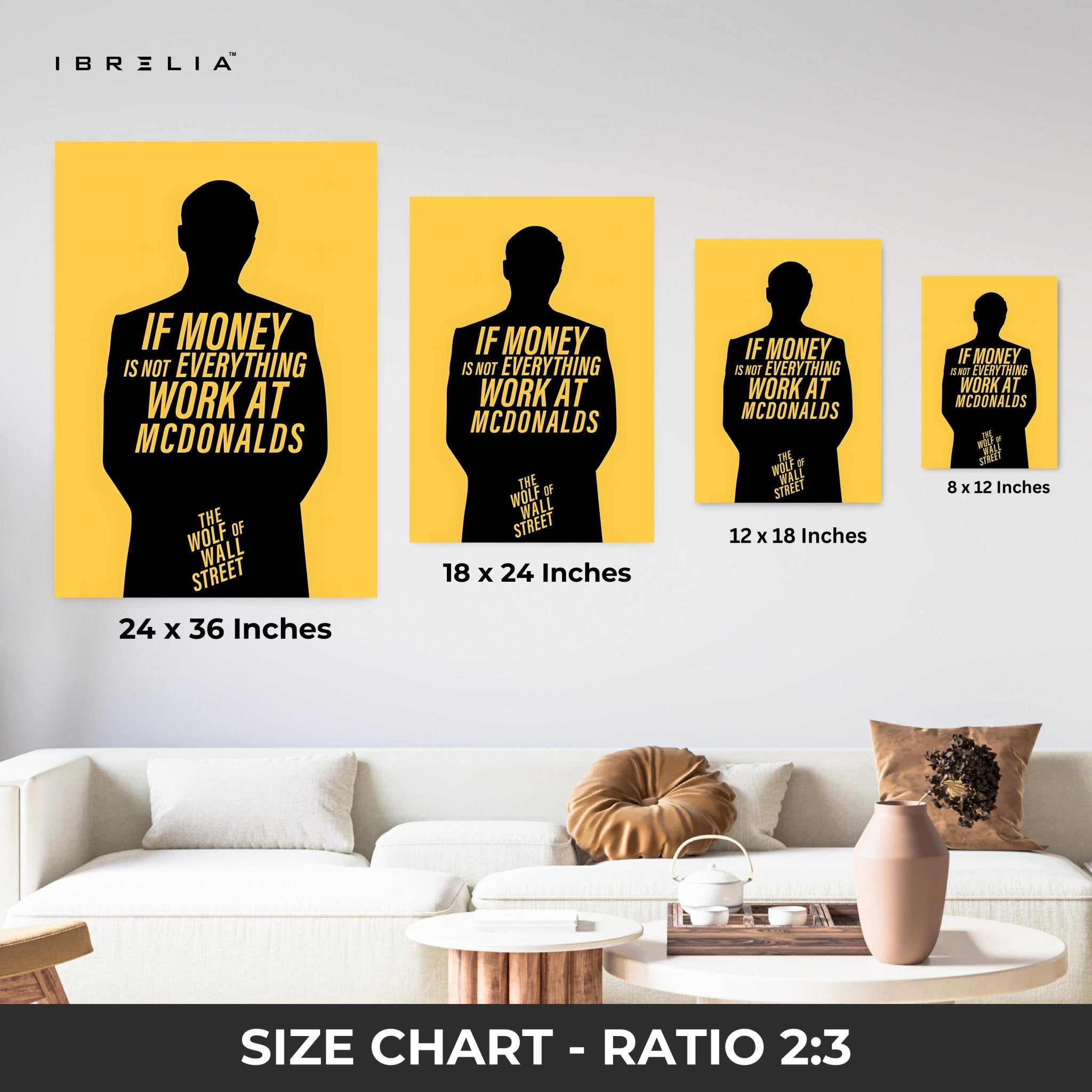 The Wolf of Wall Street Wall Art – Money Quote Edition | IBRELIA™ - IBRELIA